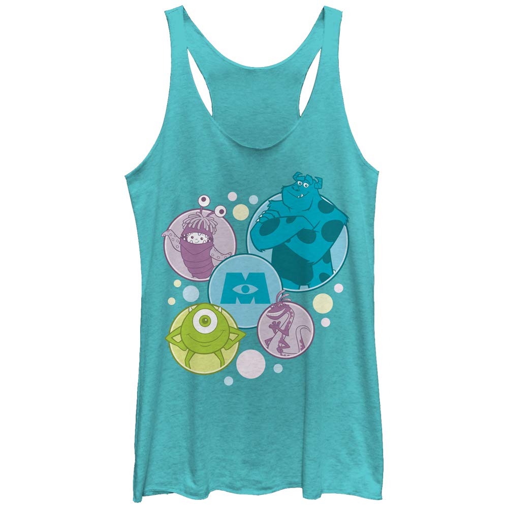 Pixar Inc Bubble Monsters Women's Racerback Tank Top - Cute Cartoon Graphic Tee for Casual Wear & Summer Outfits
