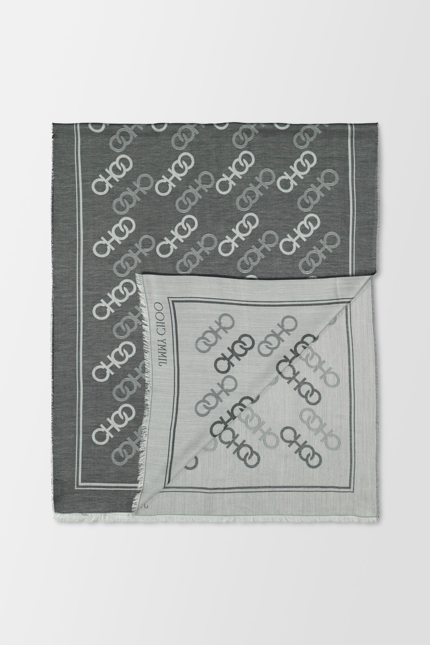 Jimmy Choo Grey Cashmere Stole Wrap - Soft & Luxurious Scarf for Women - Perfect for Winter, Evening Events & Gifts