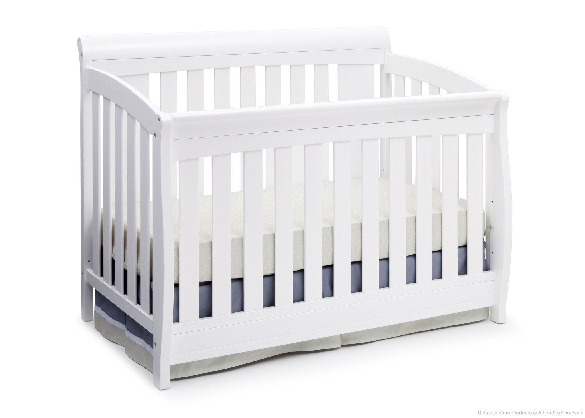 Clermont 4-in-1 Convertible Baby Crib - Toddler Bed & Daybed with Mattress | Nursery Furniture for Boys & Girls | Perfect for Small Spaces & Growing Families