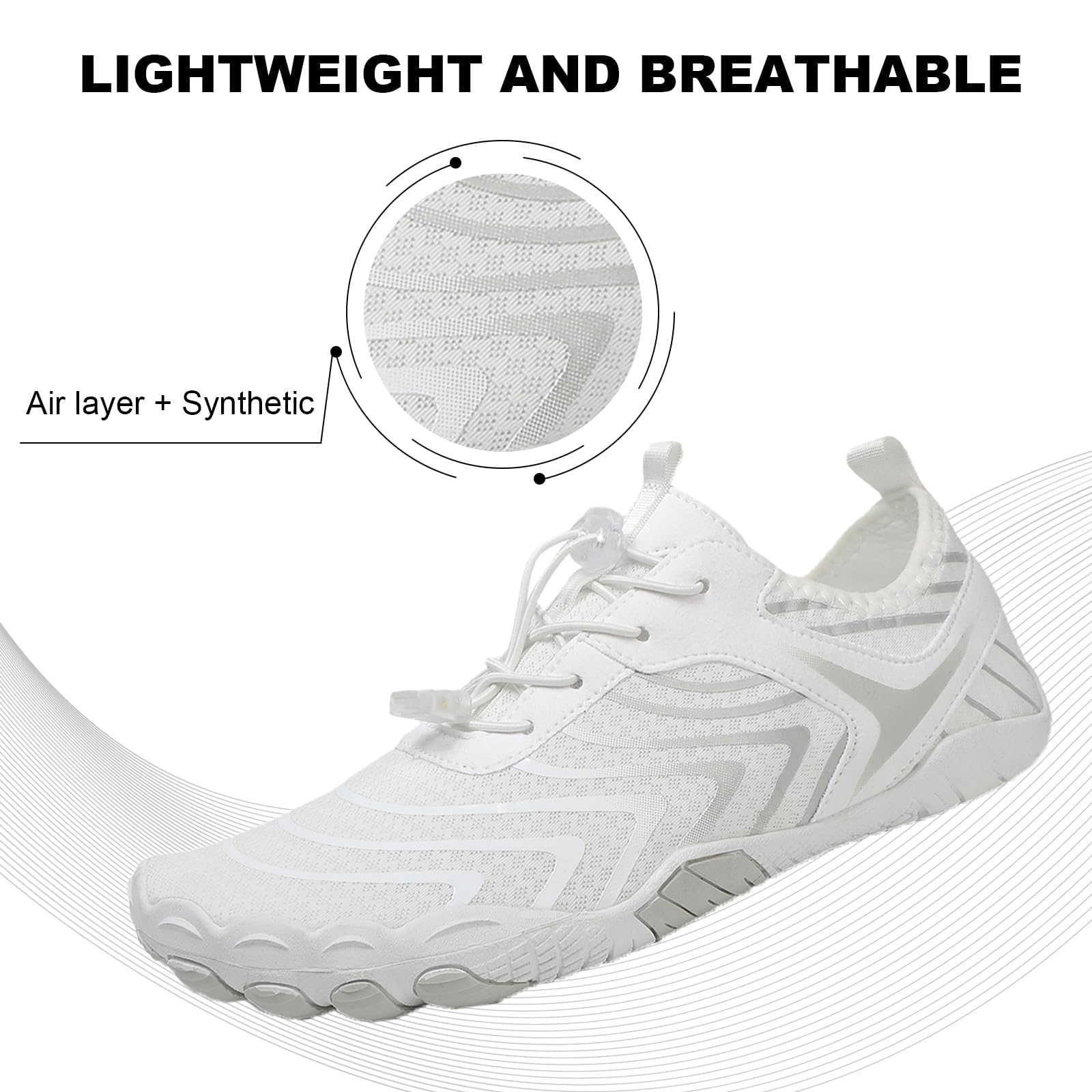 Barefoot Shoes for Women & Men - Wide Toe Box Hiking & Trail Running Shoes | Non-Slip, Breathable Design for Beach, Pool, Swim, Surf & Walking | Healthy Footwear for Outdoor Activities