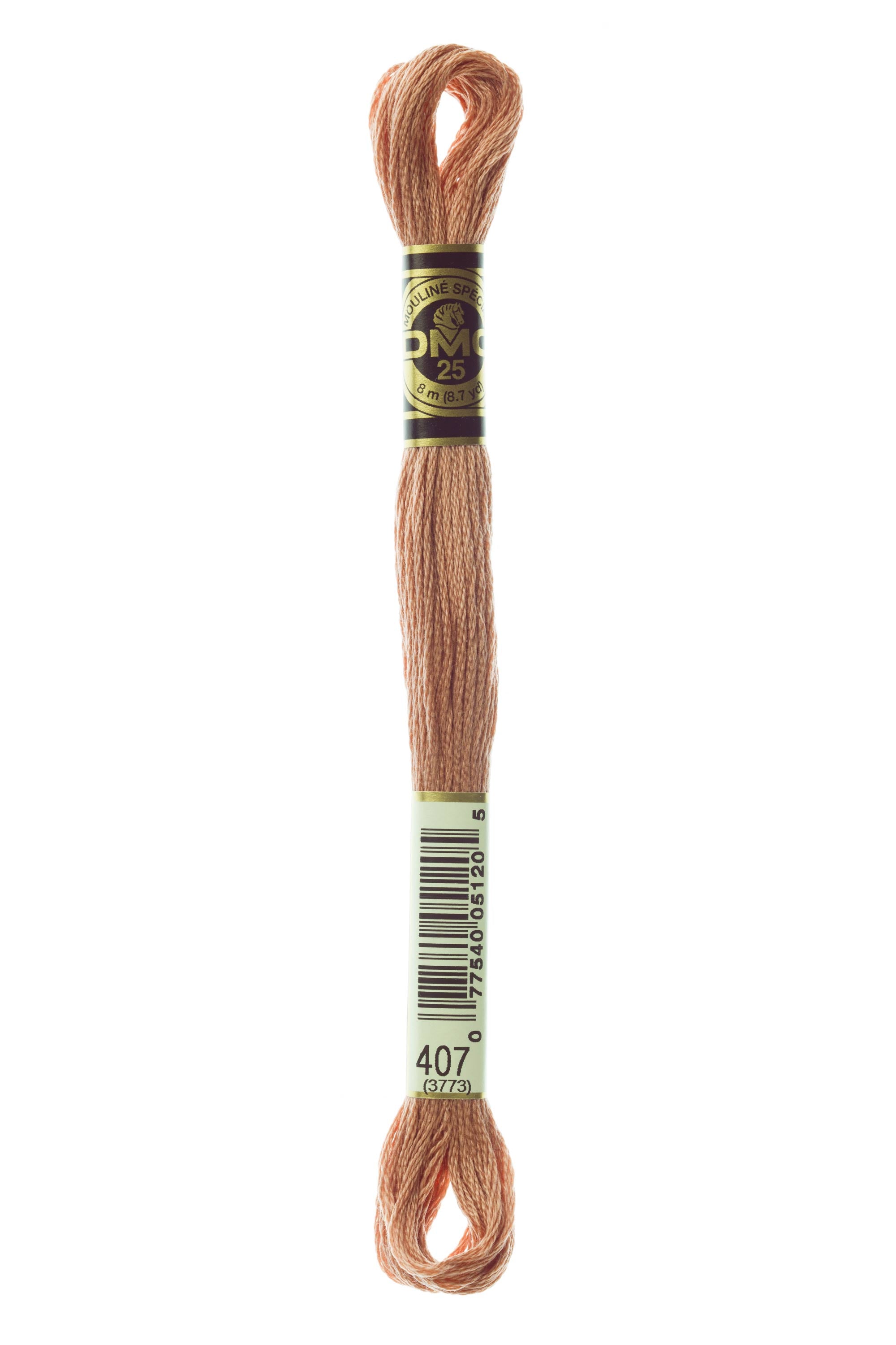 DMC 407 Cotton Embroidery Floss - 100% Mercerized Cotton Thread for Cross Stitch, Needlepoint & Hand Embroidery - Perfect for DIY Crafts, Scrapbooking & Home Decor Projects