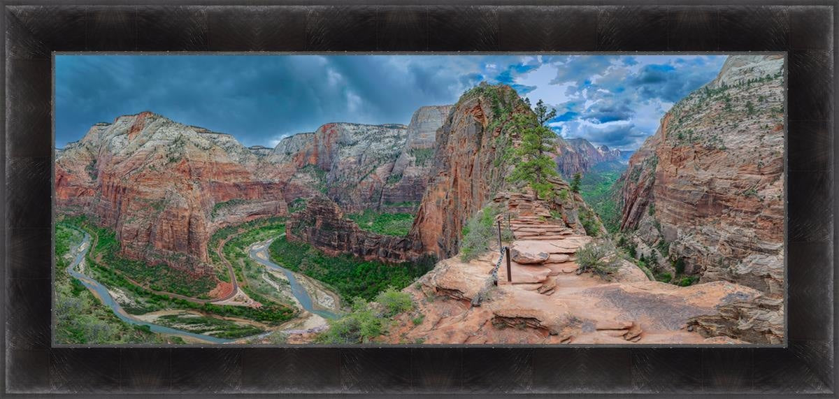 Angel's Landing Panoramic Large Wall Art - Stunning Landscape Canvas Print for Living Room, Bedroom & Office Decor