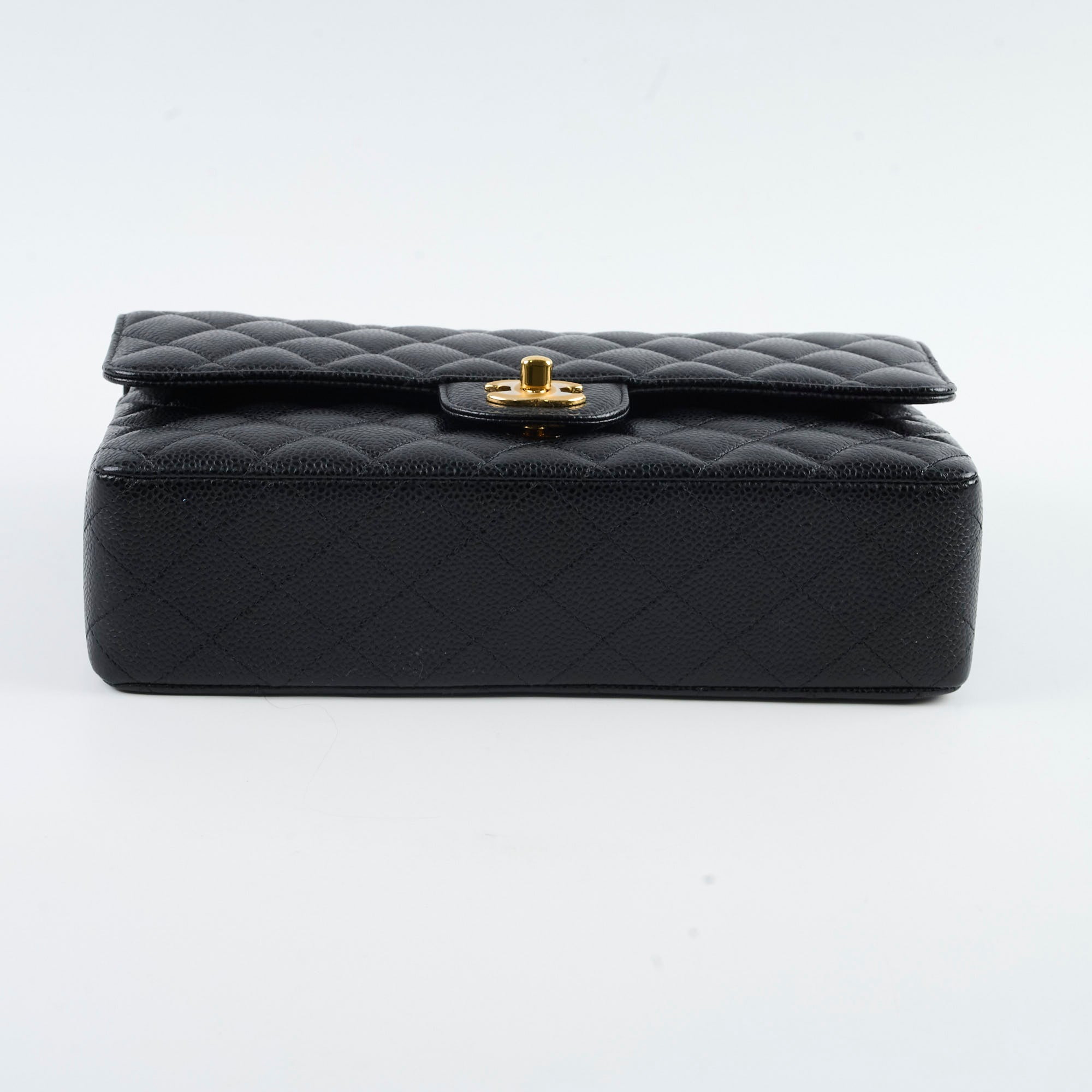 Chanel Medium Classic Flap Bag Black Caviar Leather Gold Hardware 25 Series - Luxury Designer Handbag for Women, Perfect for Parties, Work & Everyday Use