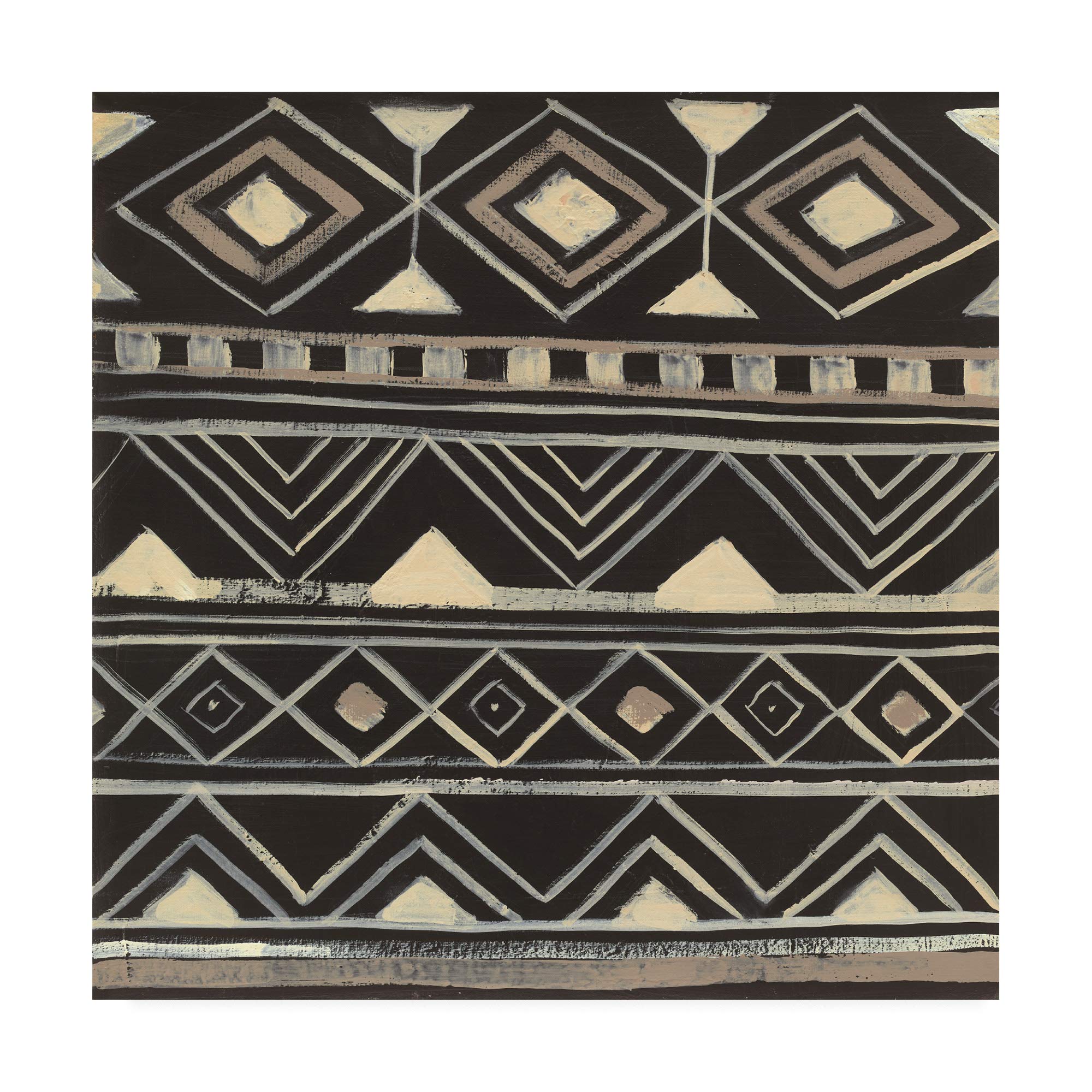 Albena Hristova Western Pattern III 18x18 Framed Canvas Wall Art - Modern Home Decor for Living Room, Bedroom & Office