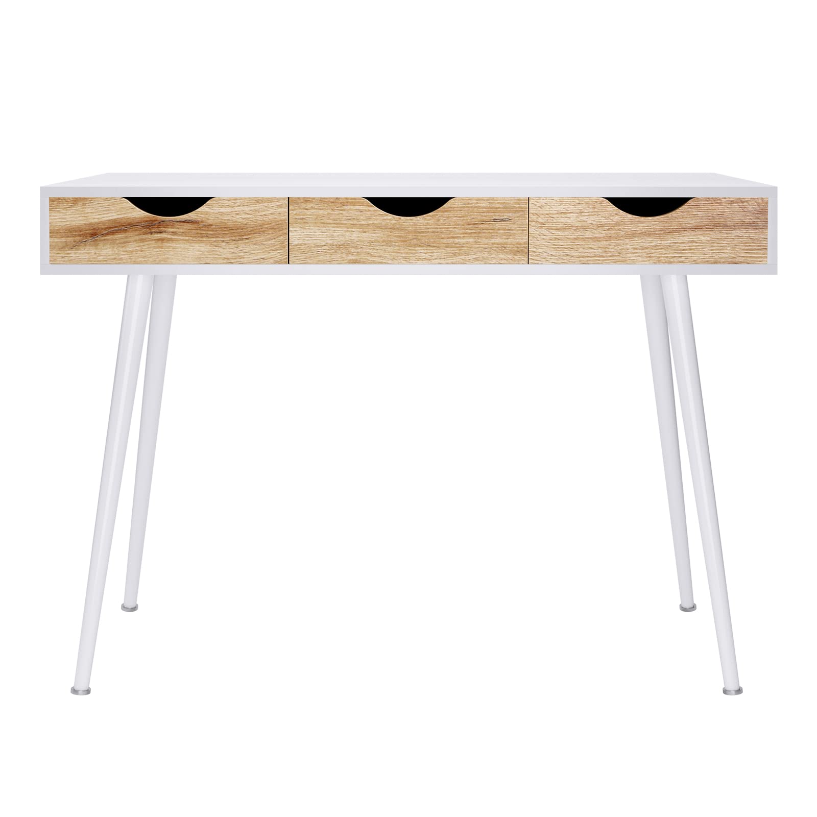 Mid Century Modern Desk with 3 Drawers - 43.3
