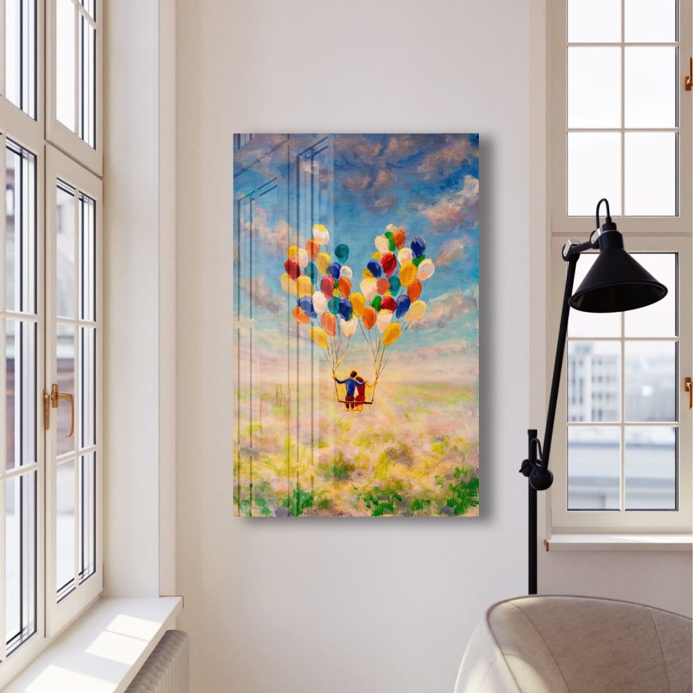 Dream Place Glass Wall Art - Elegant Home Decor for Living Room, Bedroom & Office - Perfect for Gifts & Interior Design