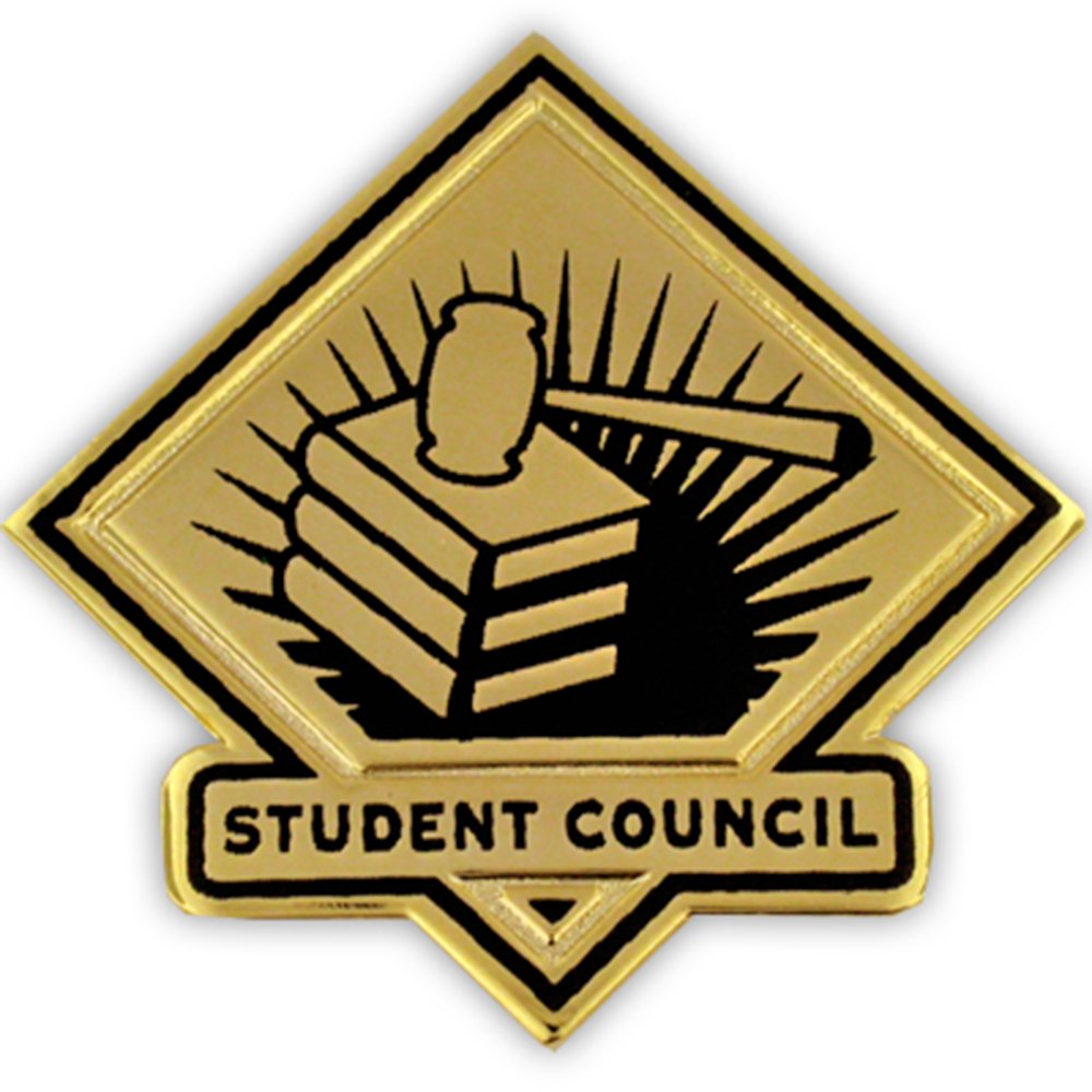 PinMart Black and Gold Student Council Lapel Pin for Teachers & School Staff - Perfect for Awards, Recognition & Professional Events