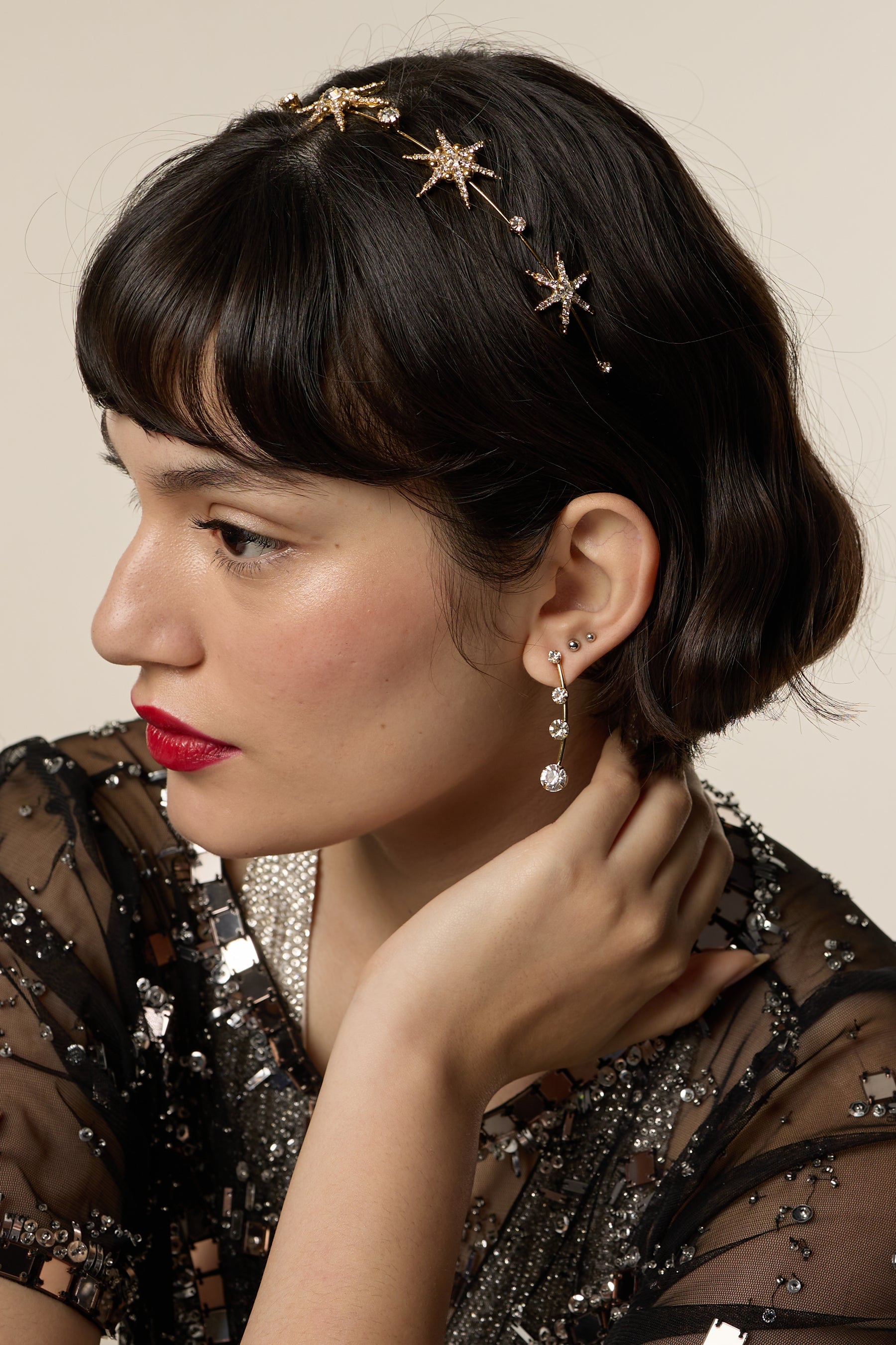 Venus Crystal Strand Headband for Women - Elegant Rhinestone Hair Accessories for Weddings, Parties & Special Occasions