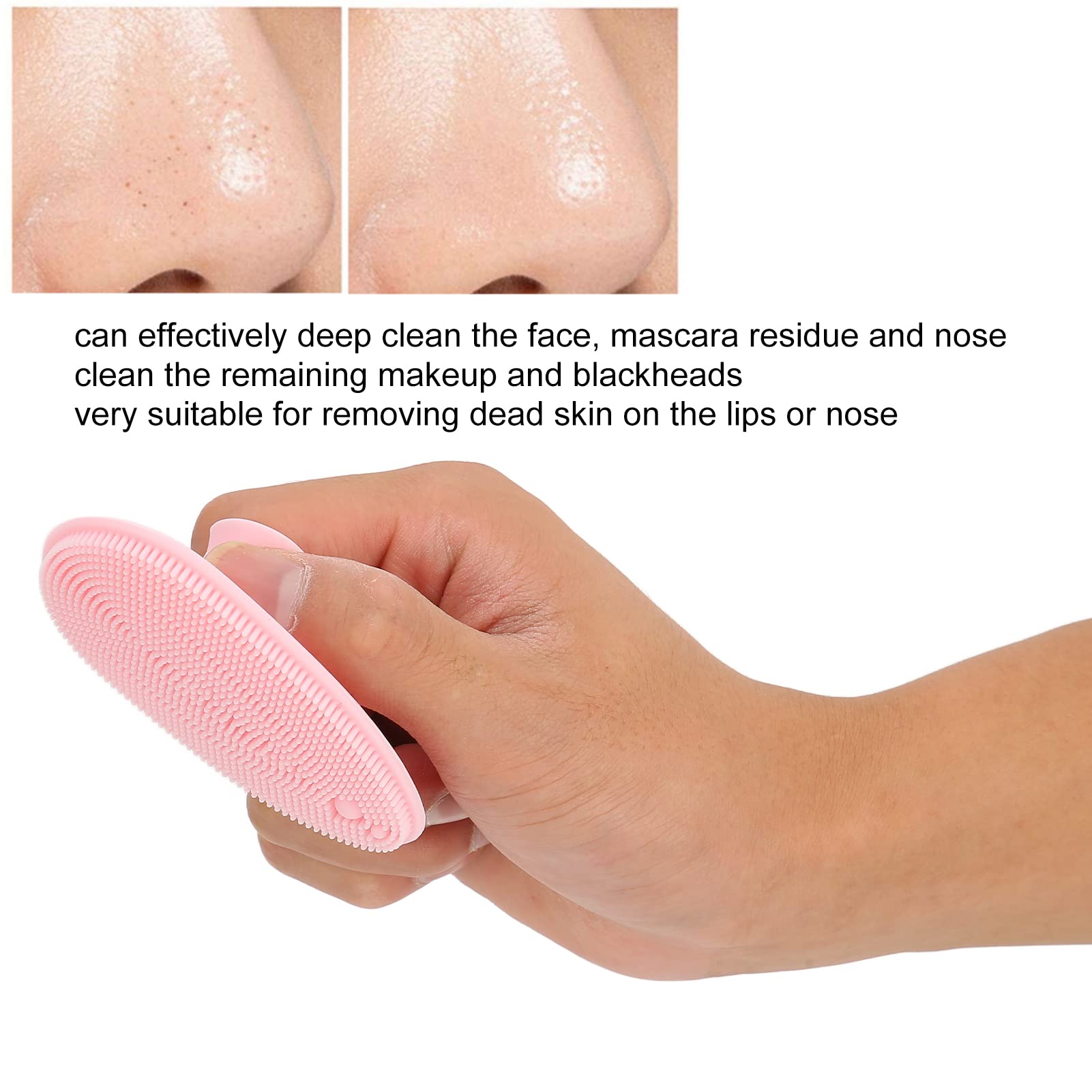 Silicone Facial Cleansing Brush - Deep Exfoliating Scrubber Pad for Women, Gentle Skin Cleaning Tool, Portable & Reusable for Travel, Perfect for Daily Skincare Routine & Makeup Removal