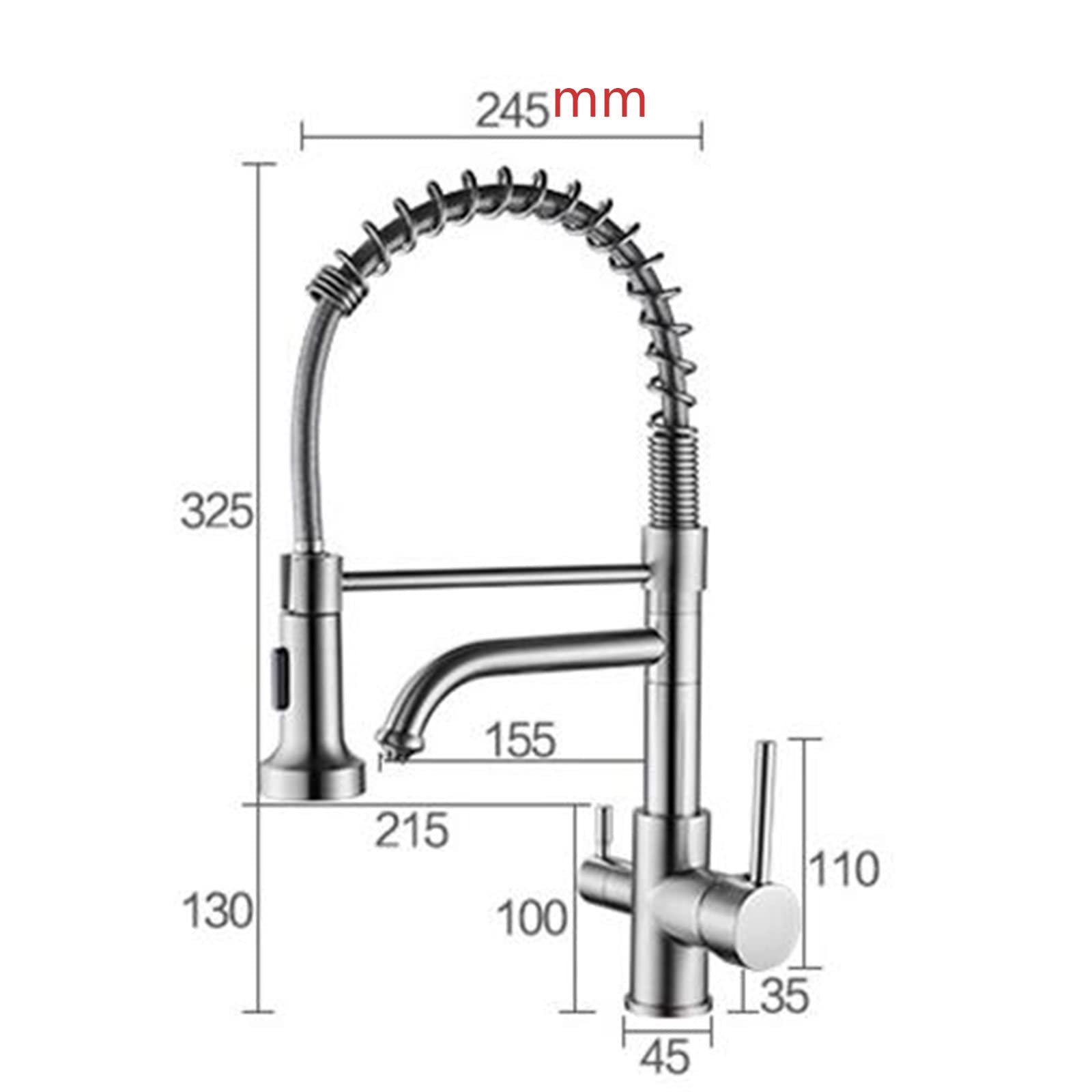 3 in 1 Multifunction Brass Kitchen Faucet - Hot & Cold Drinking Water Spring Sink Faucet, Black | Perfect for Modern Kitchens, Restaurants & RVs