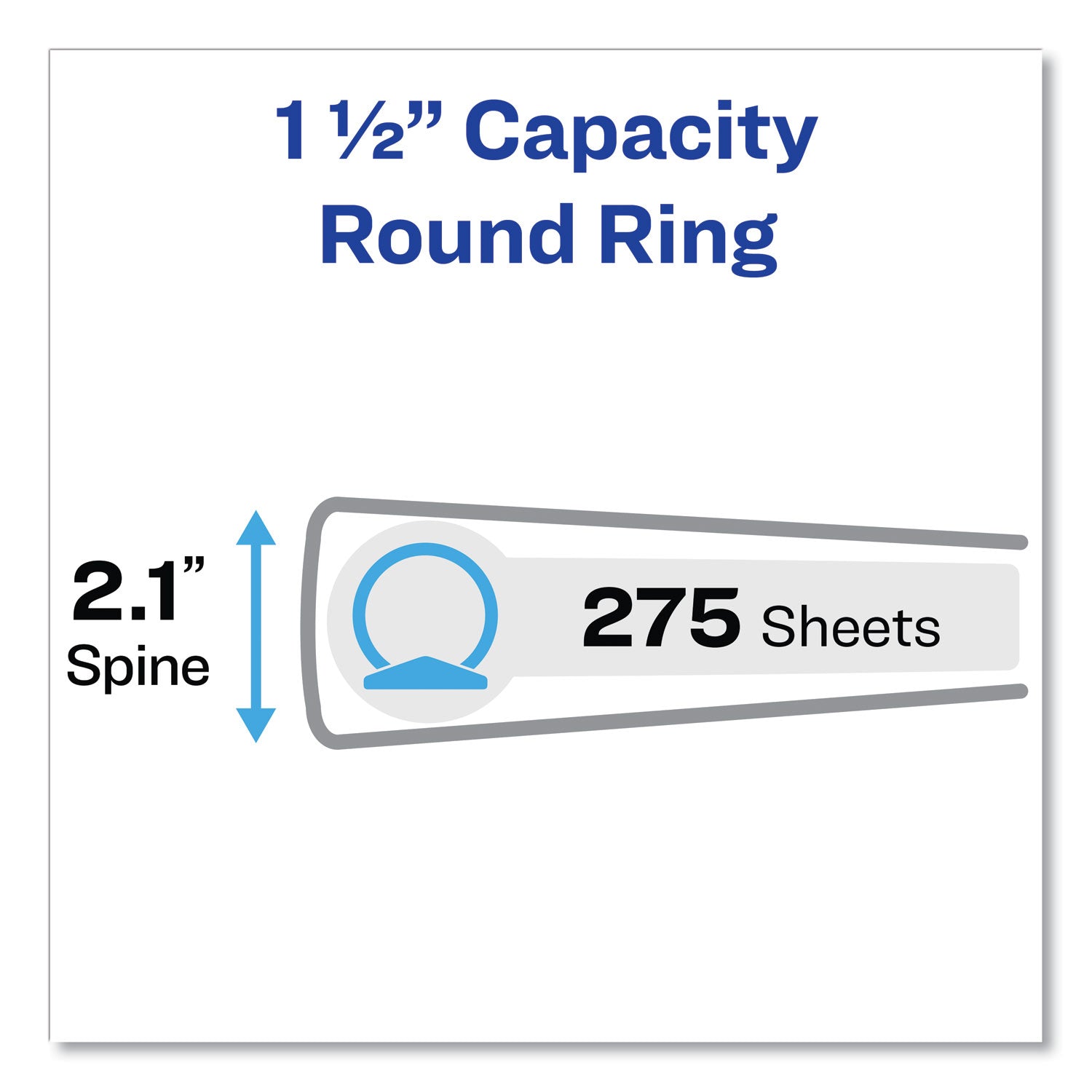 Avery® Economy 3-Ring Binder with Round Rings, 1.5