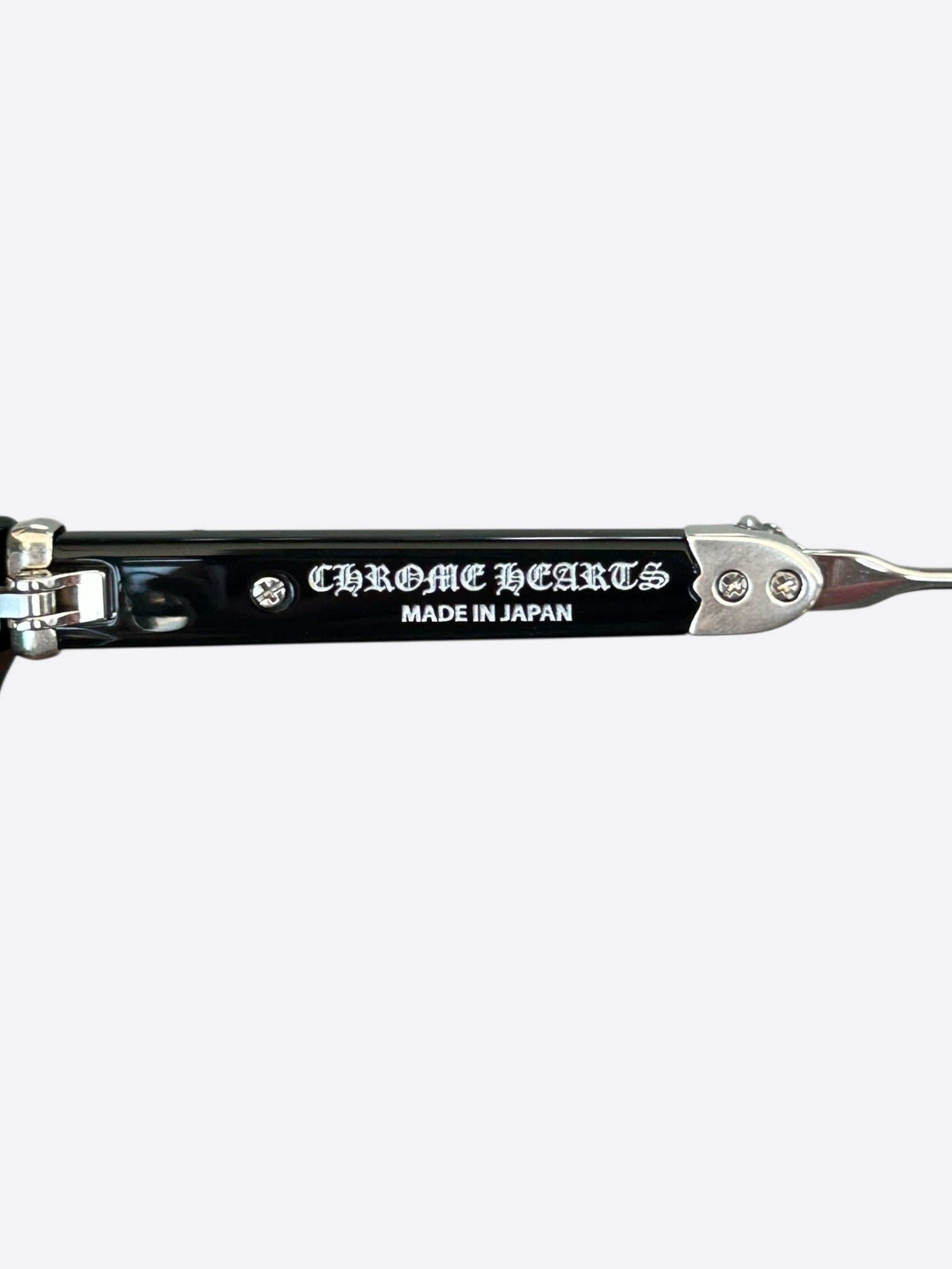Chrome Hearts Black & Silver Evangelist Sunglasses - Luxury Designer Eyewear for Men & Women - Perfect for Outdoor Activities & Fashion Statements