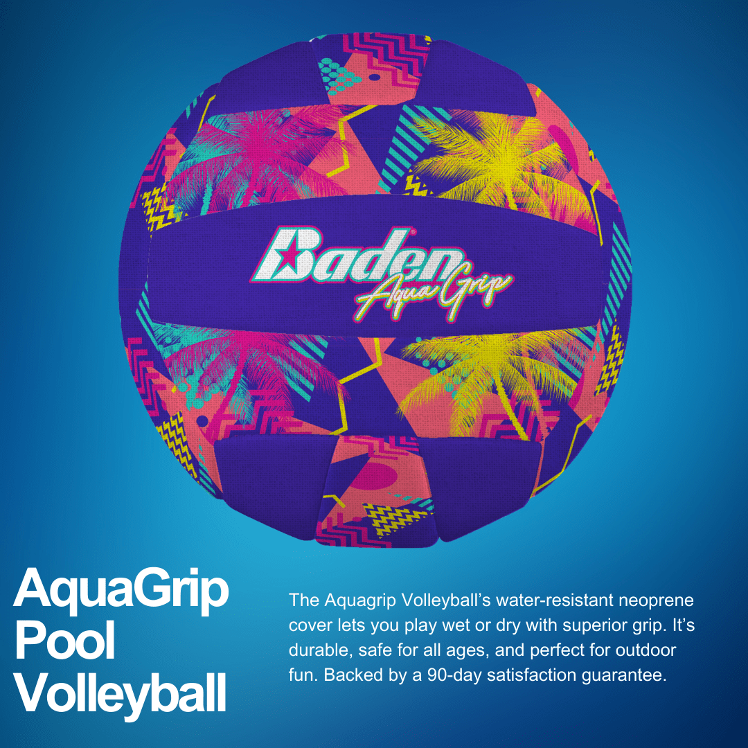 AquaGrip Pool Volleyball - Non-Slip Waterproof Volleyball for Swimming Pools, Beach & Backyard Games - Perfect for Summer Fun, Parties & Family Gatherings
