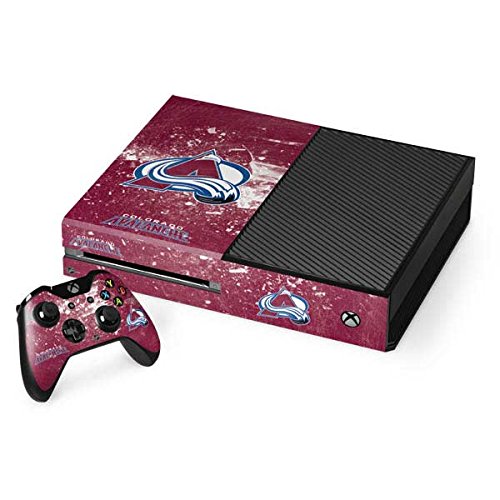 Officially Licensed NHL Colorado Avalanche Frozen Gaming Skin Decal for Xbox One Console & Controller Bundle - Perfect for Gamers and Hockey Fans