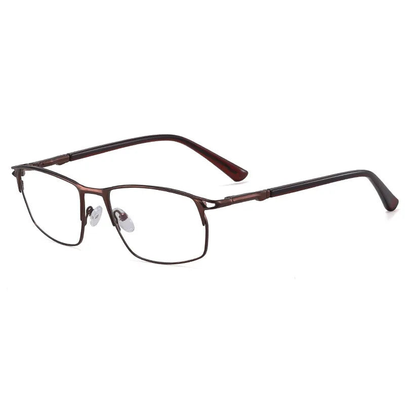 CCspace Unisex Full Rim Irregular Square Alloy Eyeglasses Frame 301402 - Trendy Lightweight Glasses for Men & Women, Perfect for Reading, Working, and Daily Fashion Accessories