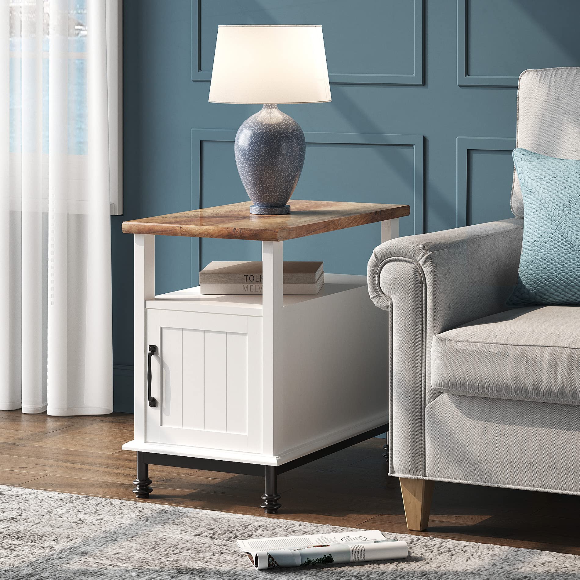 WAMPAT Farmhouse Nightstands Set of 2 - 24