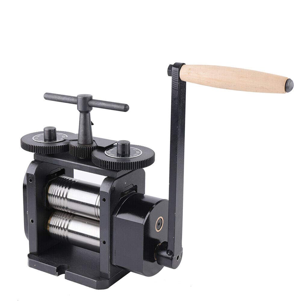 110mm Manual Jewelry Rolling Mill Machine - Flat Rollers for Metal Sheet & Wire - Jewelry Making & Marking Tools for DIY Crafts & Professional Goldsmiths