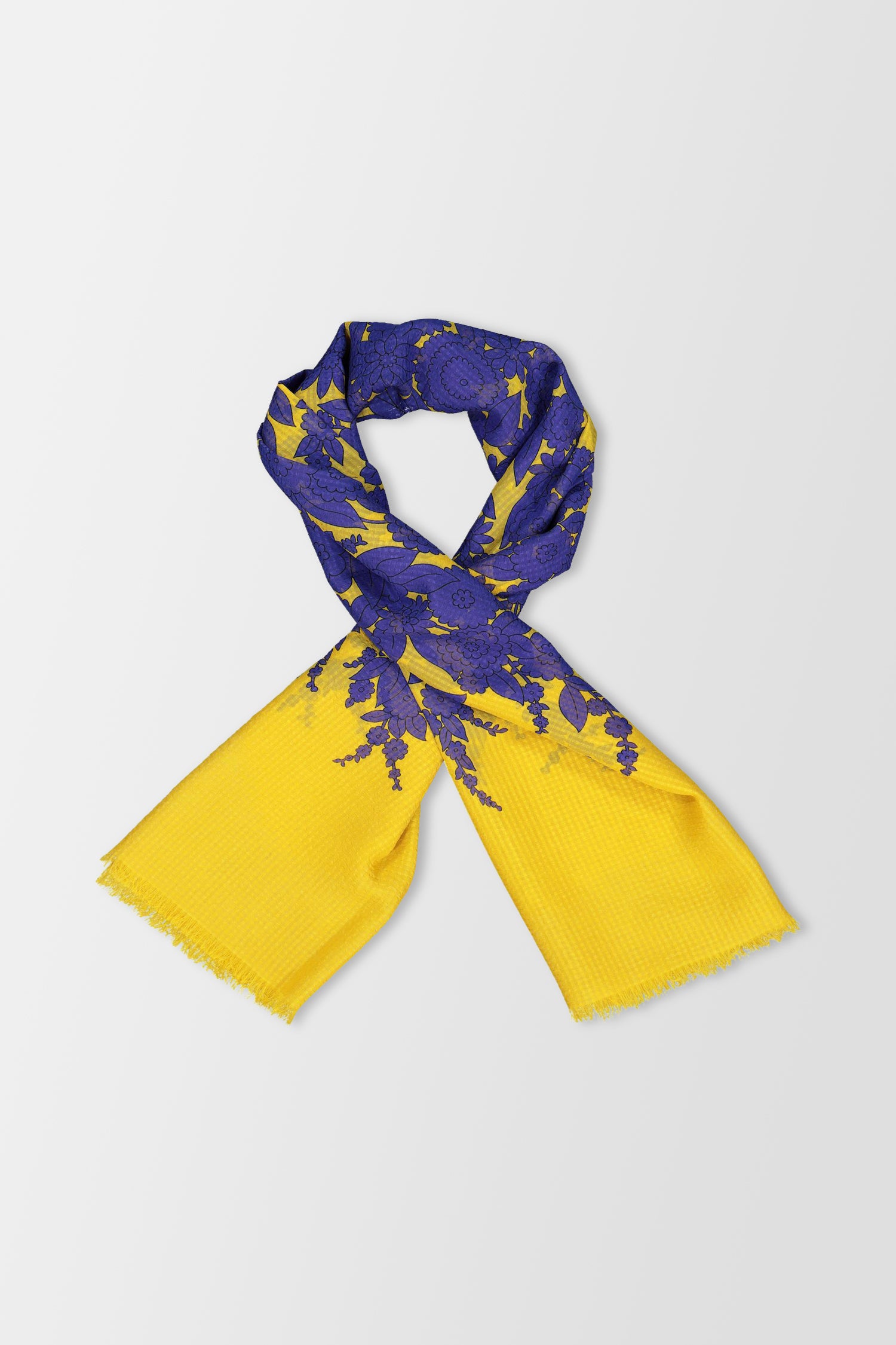 Mantero Yellow Magnificent 4 - Luxury Silk Scarf for Women | Perfect for Formal Events & Gift Giving