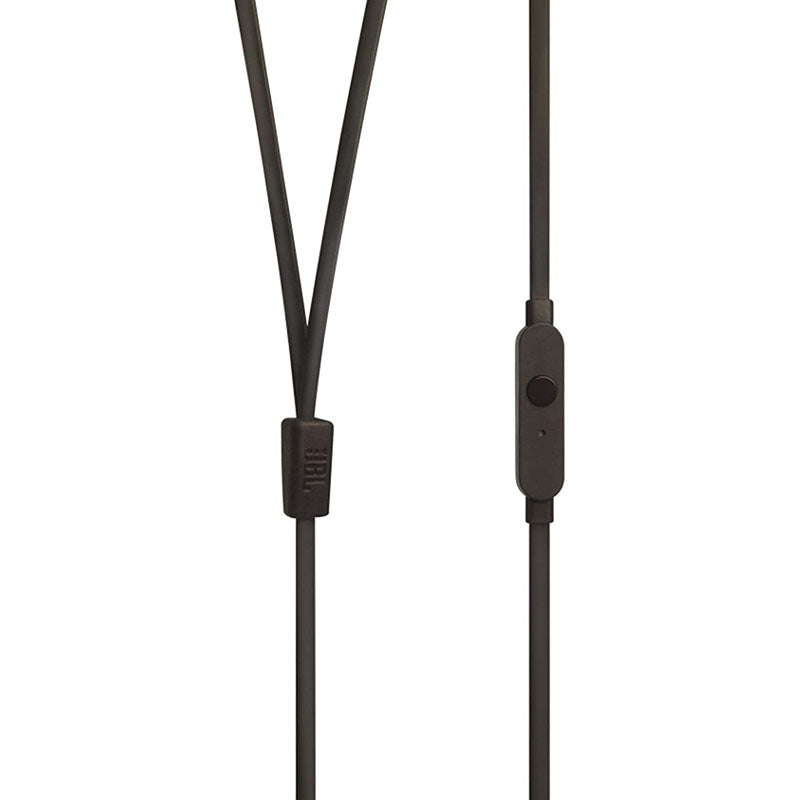 JBL Tune 110 In-Ear Headphones - Black | High-Quality Bass Sound | Perfect for Workouts, Commuting & Music Lovers