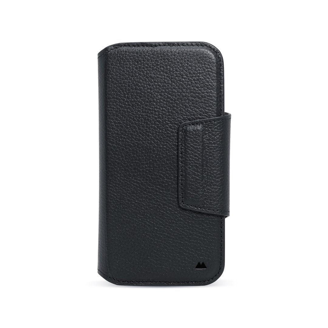 MagSafe Compatible Leather Flip Wallet for iPhone 12/13/14/15 Pro Max - Slim RFID Blocking Credit Card Holder with Magnetic Closure | Perfect for Daily Use, Travel & Business Meetings