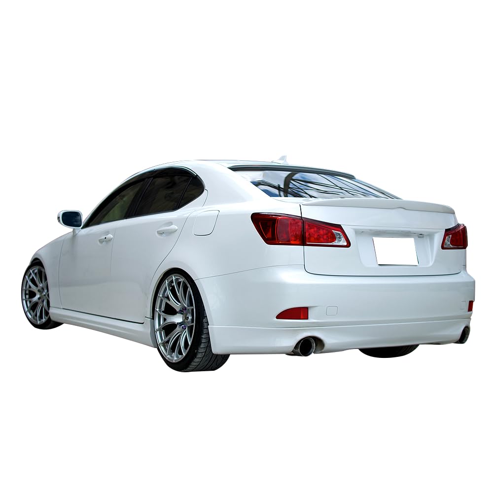 IKON MOTORSPORTS PP Black Rear Bumper Lip Spoiler Splitter for 2006-2012 Lexus IS250 IS350 - Enhance Style & Aerodynamics for Street & Track Performance