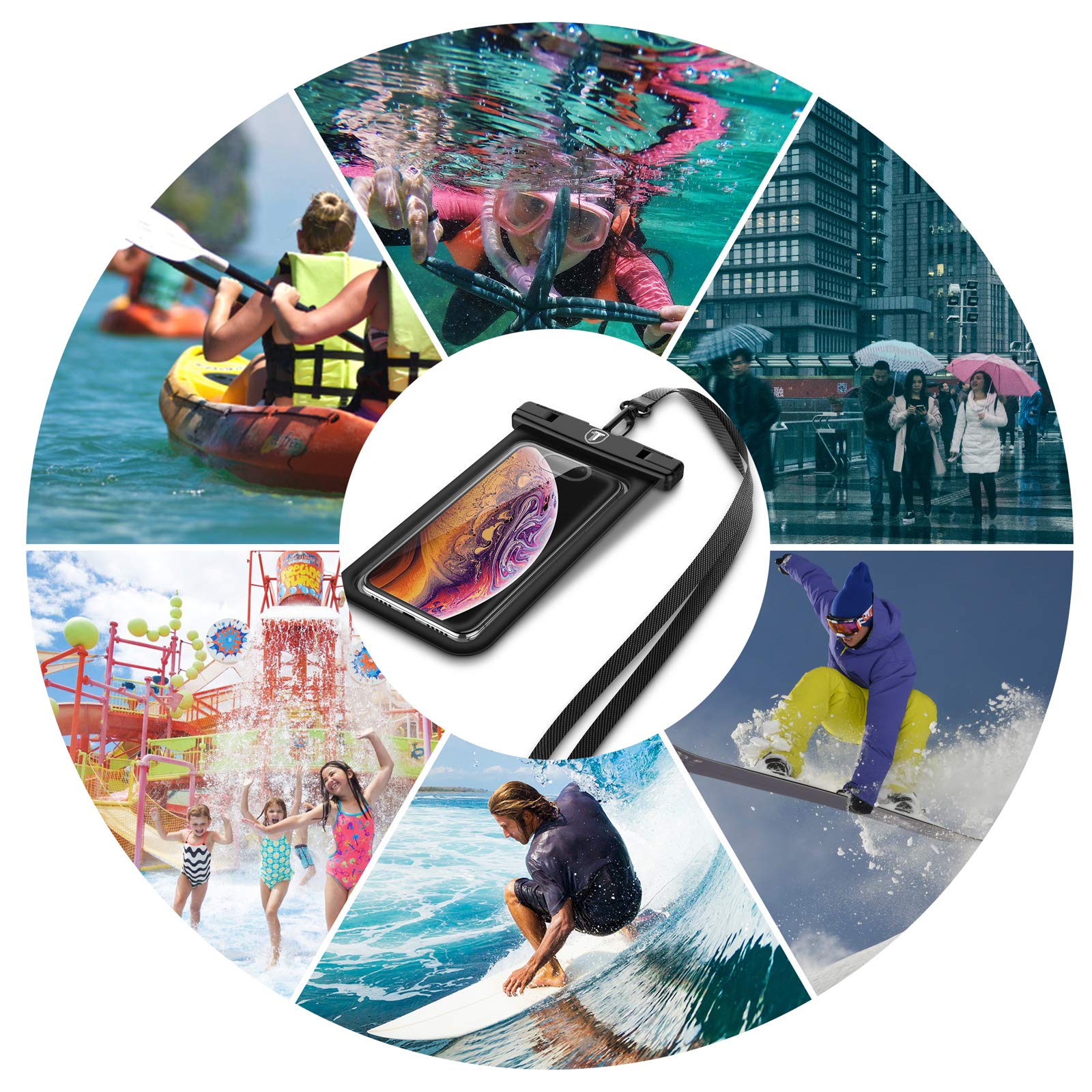 Waterproof Phone Pouch Floating Case - Universal Dry Bag for iPhone 16/15 Pro Max/14/13/12/11/Xr/X & Samsung Galaxy S25/S24/S23/S22/S21+/S20/S10/S9/Note 20/A12-A16/A35 - Perfect for Swimming, Beach, Kayaking & Outdoor Activities
