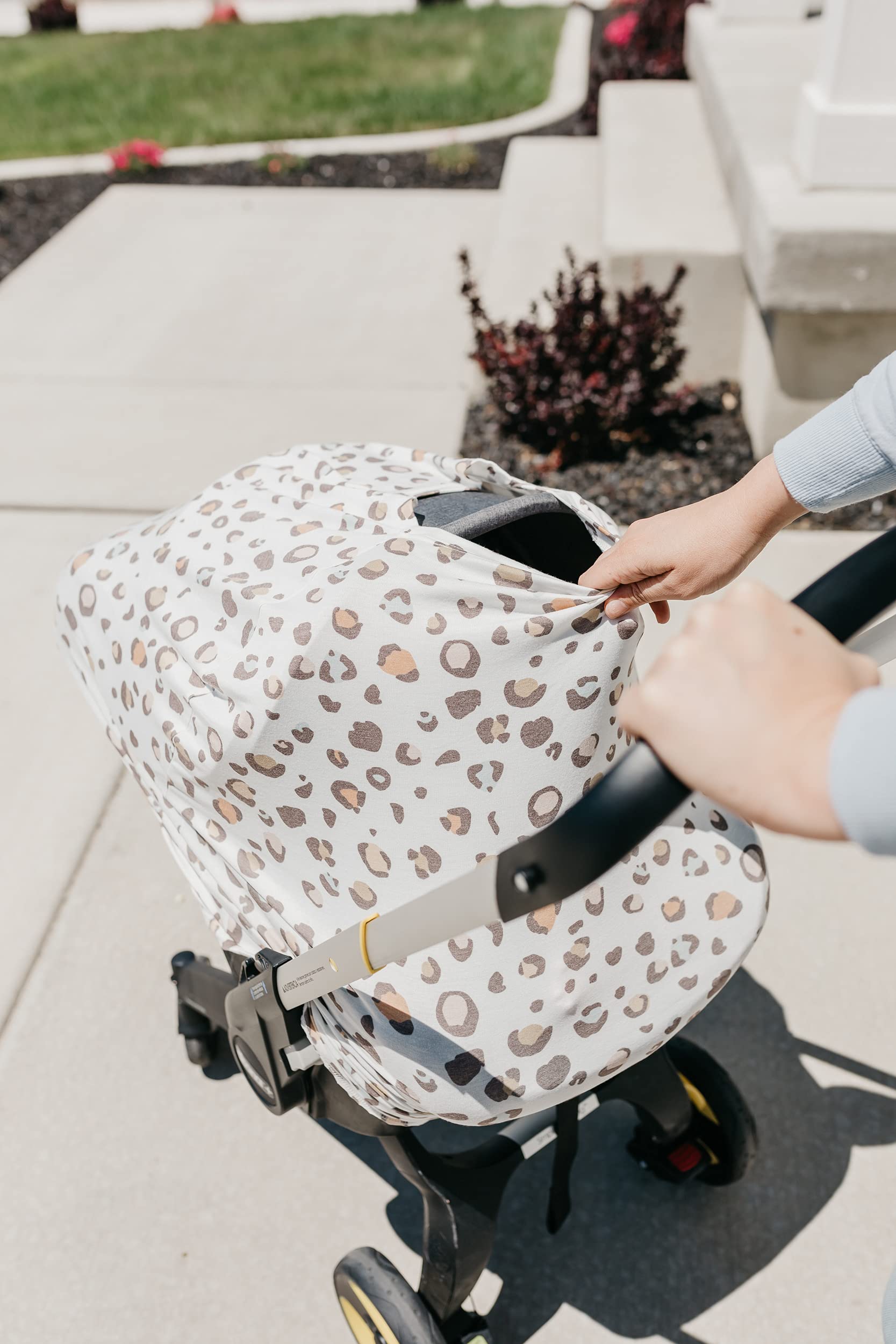 Millie Multi-Use Stretch Cover for Car Seat, Nursing & Stroller - Breathable All-Season Fabric with Stylish Designs | Perfect for Baby Travel, Breastfeeding Privacy & Stroller Shade Protection