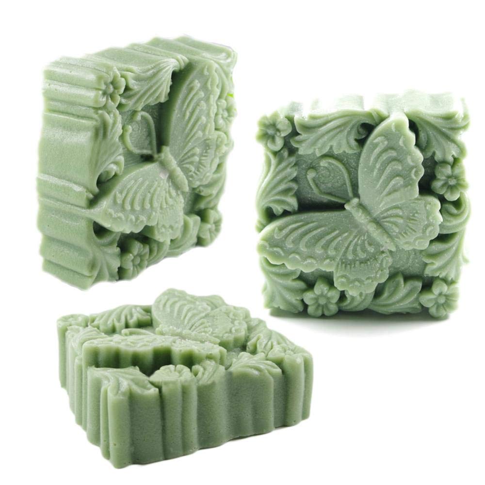 2 Pcs Dragonfly Butterfly Silicone Fondant Molds - Square Handmade Soap & Candle Molds for Mousse, Chocolate, Biscuit, Sugar Crafts - DIY Cake Decorating & Baking Supplies for Home Bakers & Party Desserts