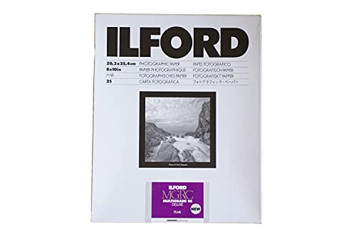 Ilford MULTIGRADE RC Deluxe Pearl Photo Paper - 8x10 Inches, 25 Sheets - Premium Black & White Darkroom Printing for Fine Art Photography and Professional Portraits