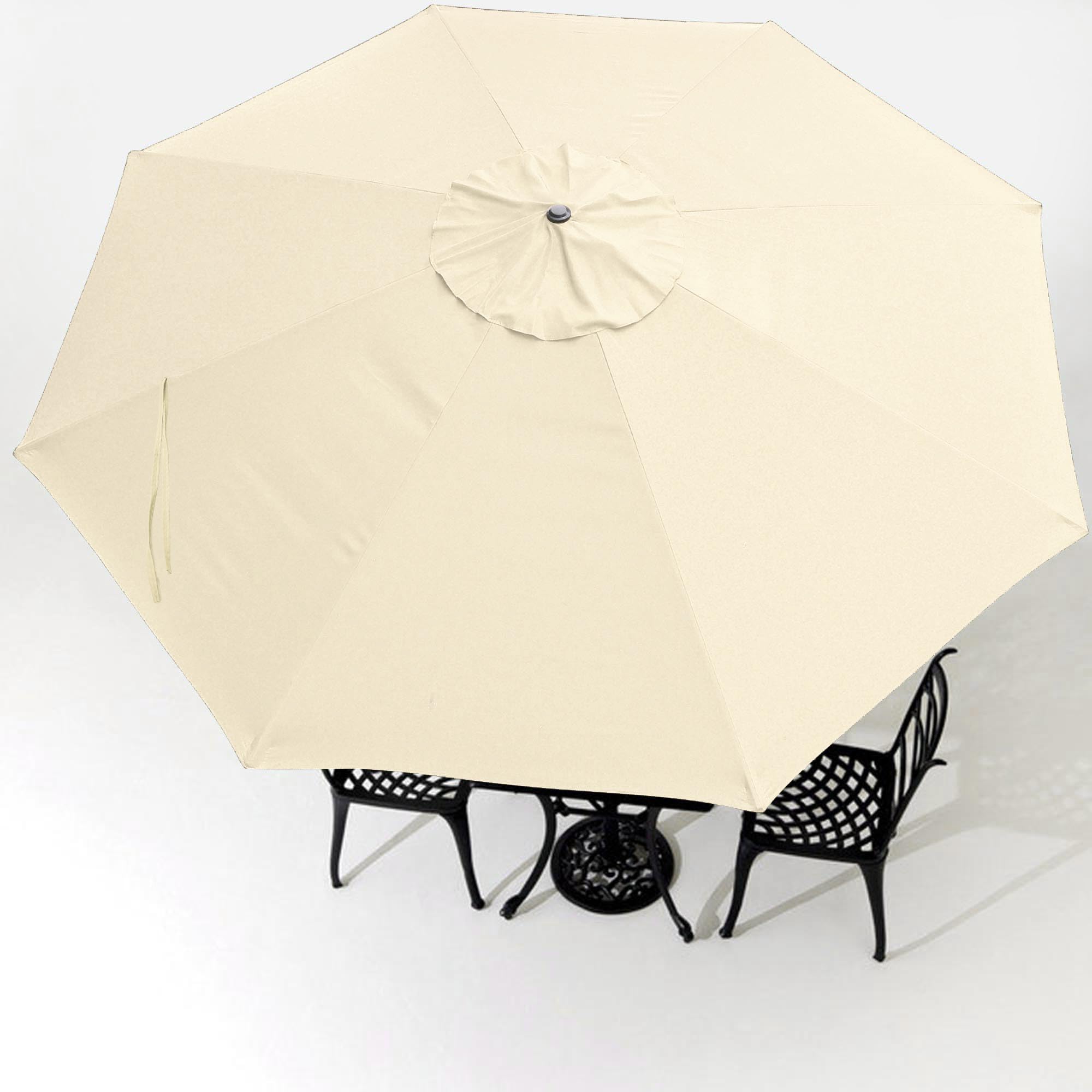 13Ft 8 Rib Patio Umbrella Replacement Cover - Durable Outdoor Canopy for Market, Beach, Deck & Garden - UV Resistant & Waterproof Top for Shade Protection
