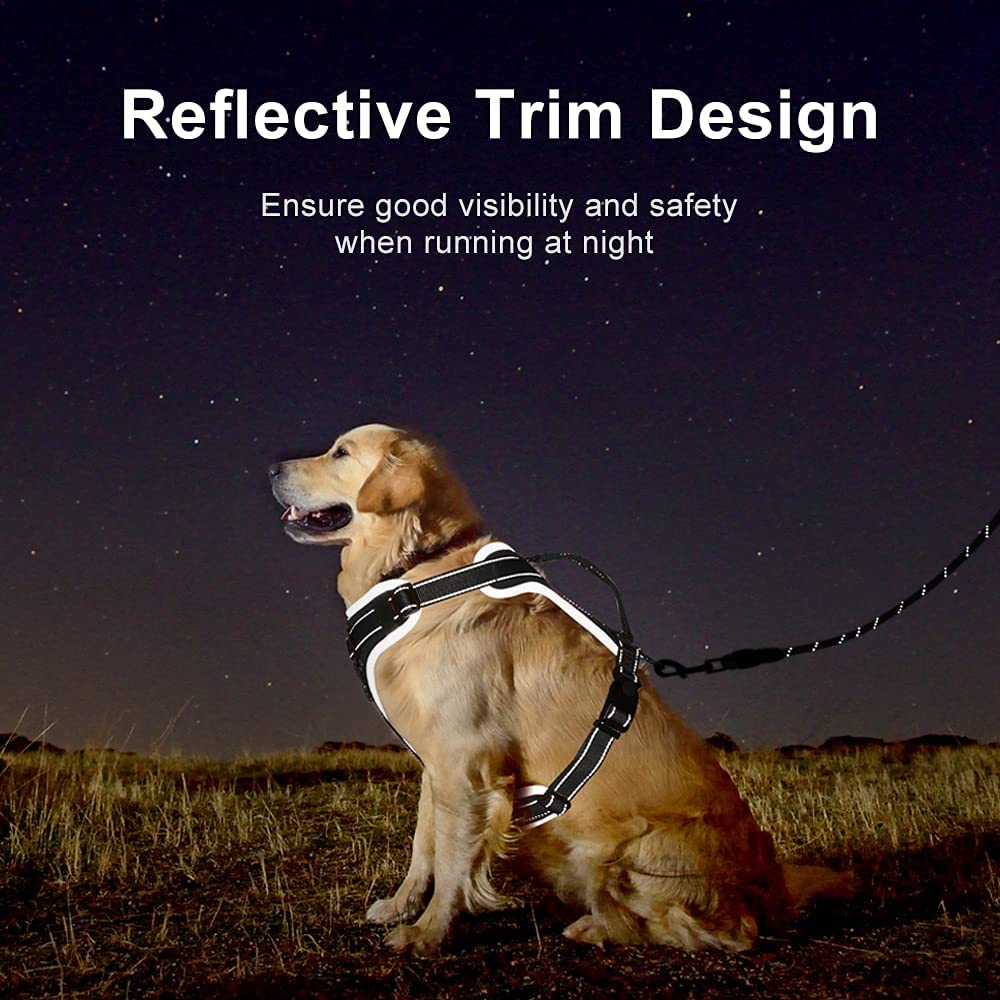 Supet No-Pull Dog Harness with Leash - Adjustable Reflective Pet Vest for Small, Medium & Large Dogs | Heavy Duty Control Handle for Walking, Training & Outdoor Adventures