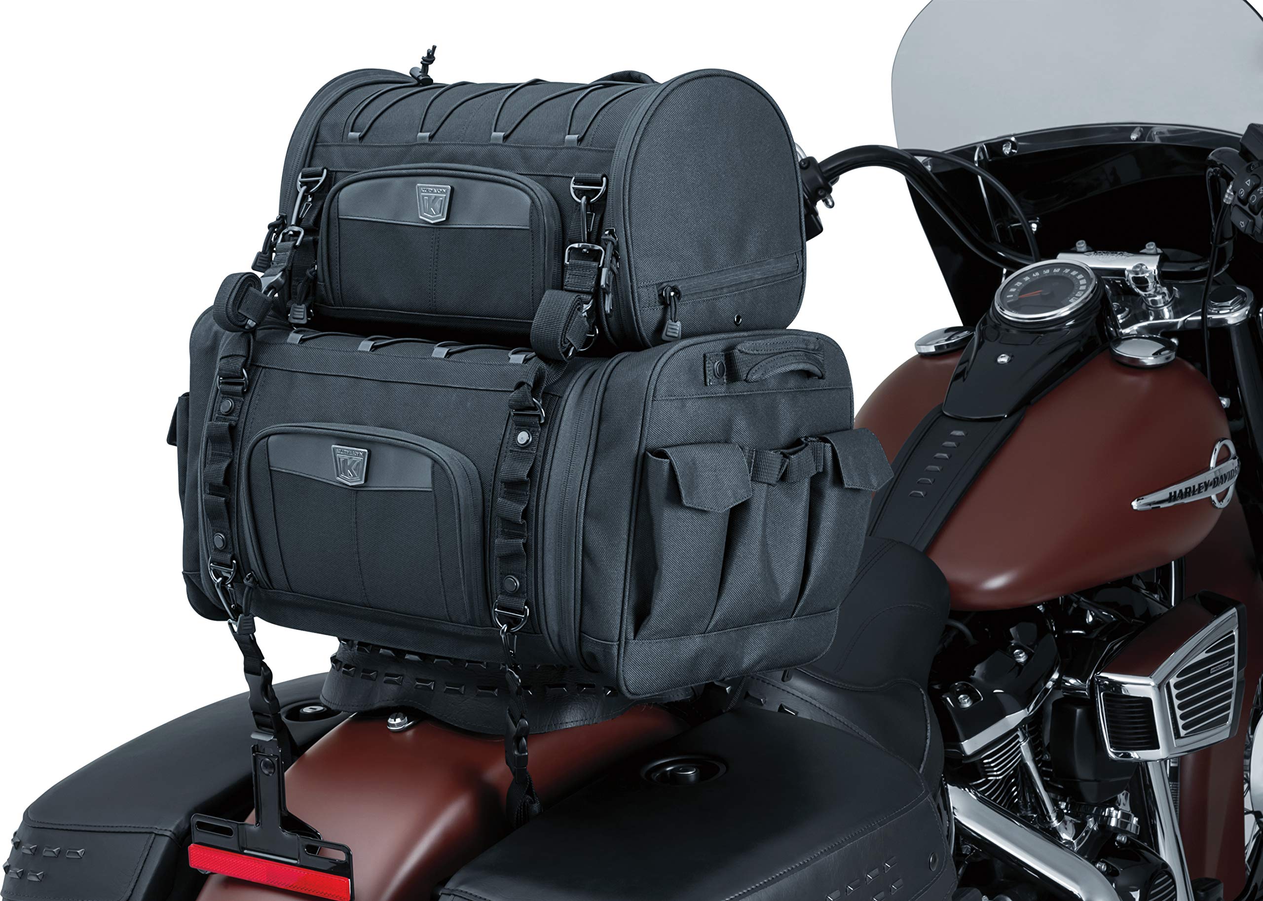 **Kuryakyn 5283 Momentum Drifter Motorcycle Travel Luggage – Waterproof Roll Bag with Sissy Bar Straps, Black (18.5”W x 11.5”T x 12”D) – Perfect for Long-Distance Rides & Adventure Motorcycle Trips**