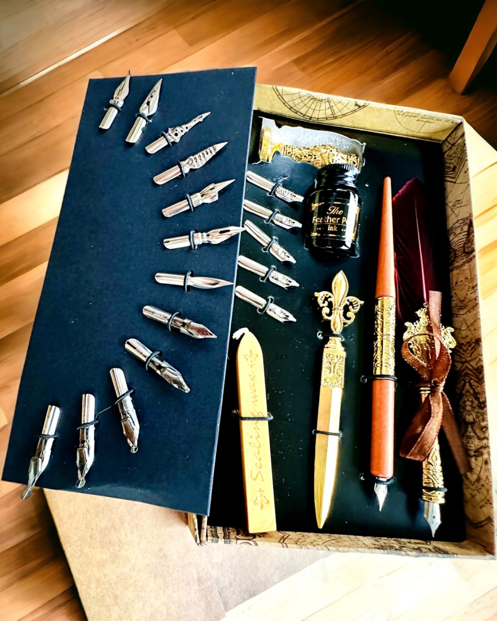 Premium Calligraphy Set with Engraved Dip Pen & Ink - Perfect for Wedding Invitations, Hand Lettering & Personalized Gifts