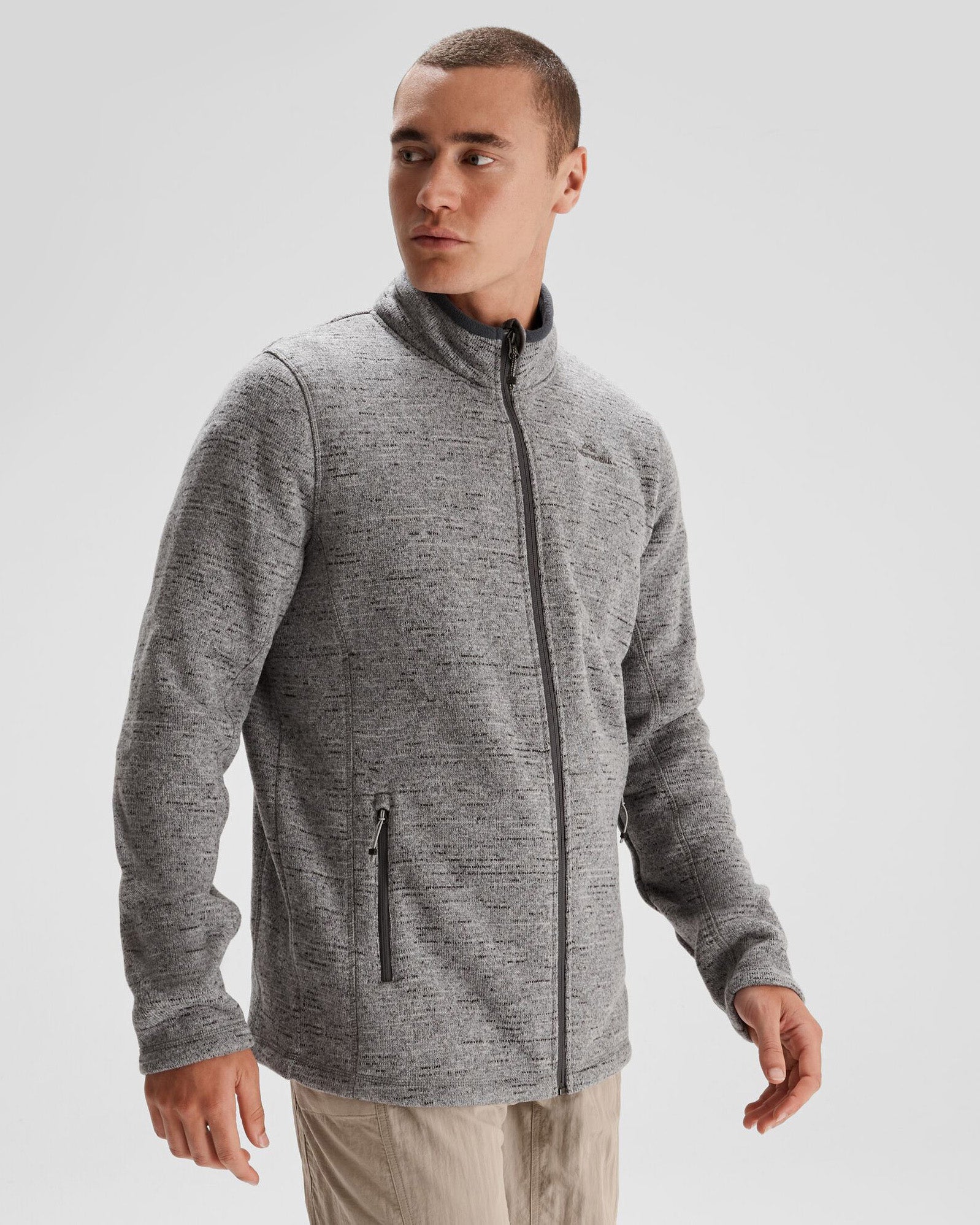 Men's Aikman Fleece Jacket - Steel Grey Marle | Warm & Comfortable Winter Outerwear for Outdoor Activities & Casual Wear