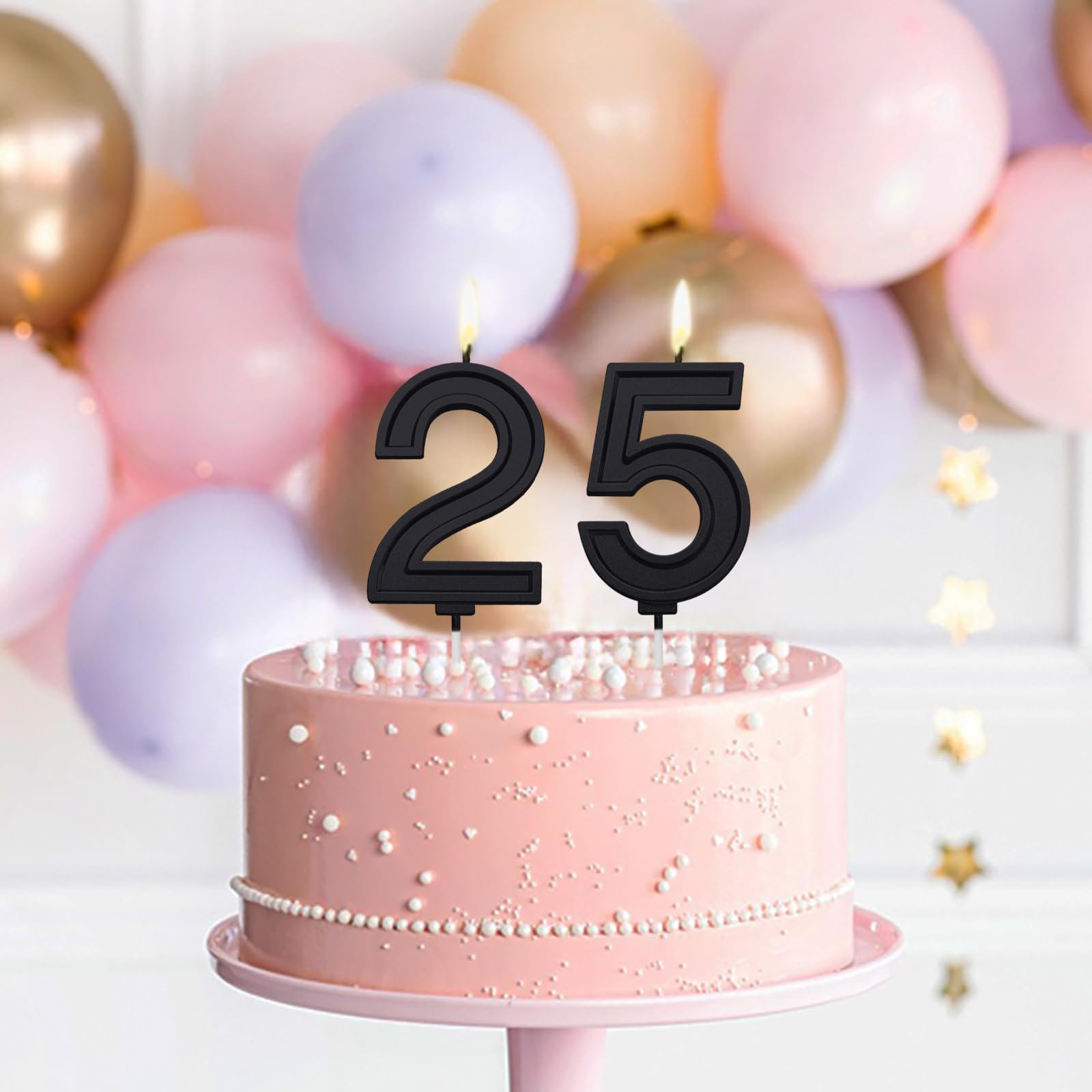 Black 3 Number Birthday Candles for Cake - 2.76 Inch Large Number Cake Candles for Wedding, Anniversary & Birthday Party Decorations - Perfect for Birthday Cakes, Cupcakes, Wedding Cakes & Anniversary Celebrations