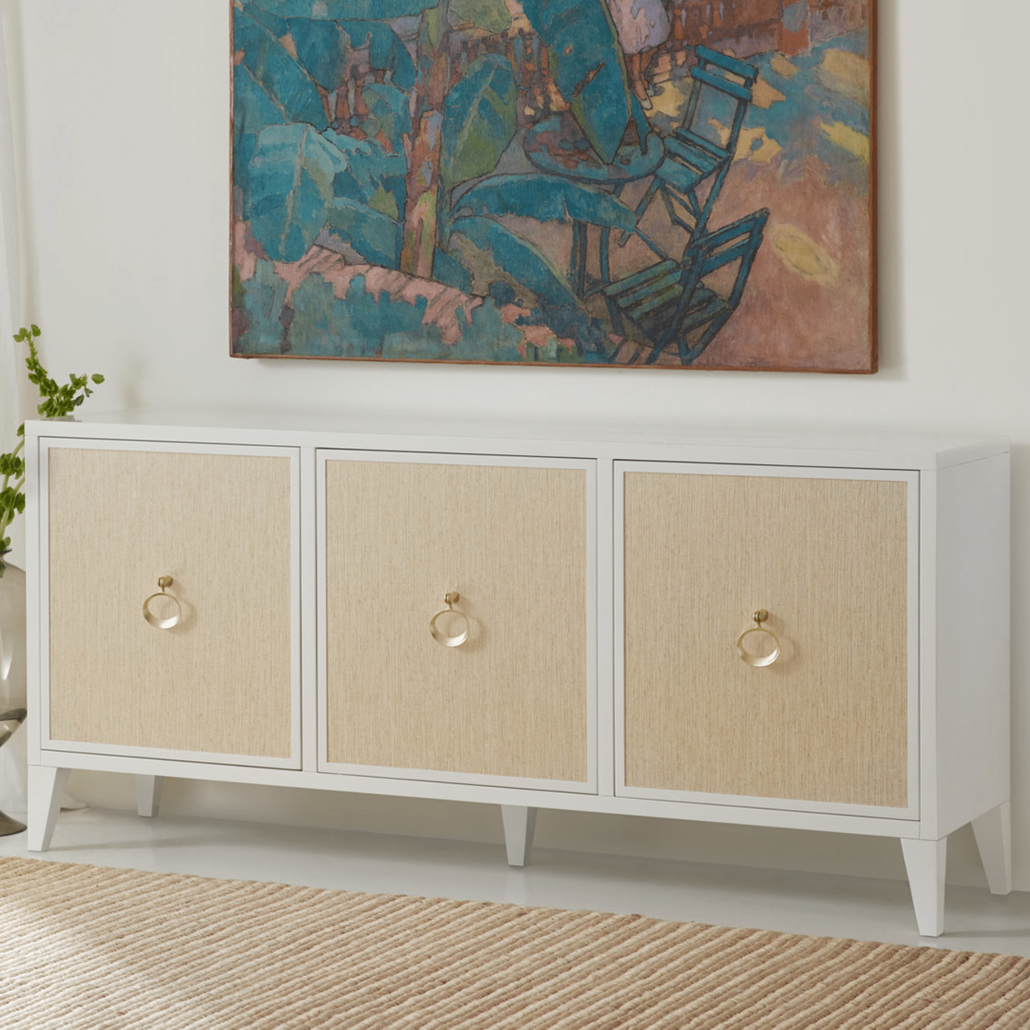 Sandhaven Credenza - Modern Wooden TV Stand with Storage for Living Room, Bedroom & Office | Durable & Stylish Furniture for Home Decor
