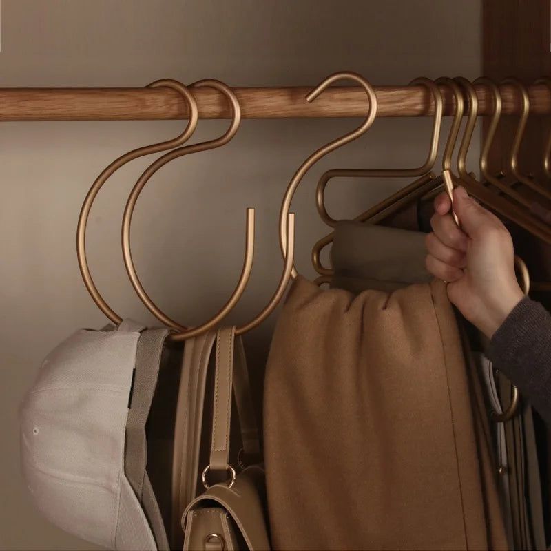 5pcs Heavy Duty Aluminum Alloy S-Shaped Hooks - Rustproof Wall Hangers for Hanging Plants, Towels, Coats & Home Organization (Indoor/Outdoor Use)