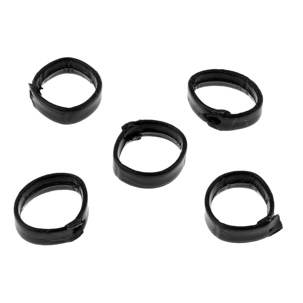 5-Pack PU Leather Watch Band Loop Strap Keeper - Replacement Holder Ring Retainer for Apple Watch & Smartwatches (22mm Black) - Perfect for Sports, Work & Daily Wear