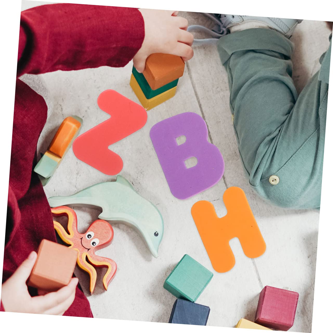 VICASKY 2 Sets Alphabet Patches Toy - Bath Net Bag with Colorful EVA Letter Stickers for Kids, Baby Shower Gifts, Bathtime Learning & Sensory Play