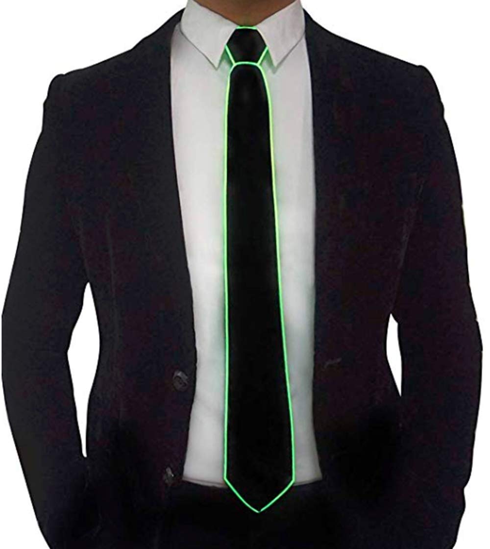 Glowing LED Light Up Tie for Men - Adjustable Flashing Luminous Neckties - Perfect for Parties, Raves, Halloween & Unique Gifts