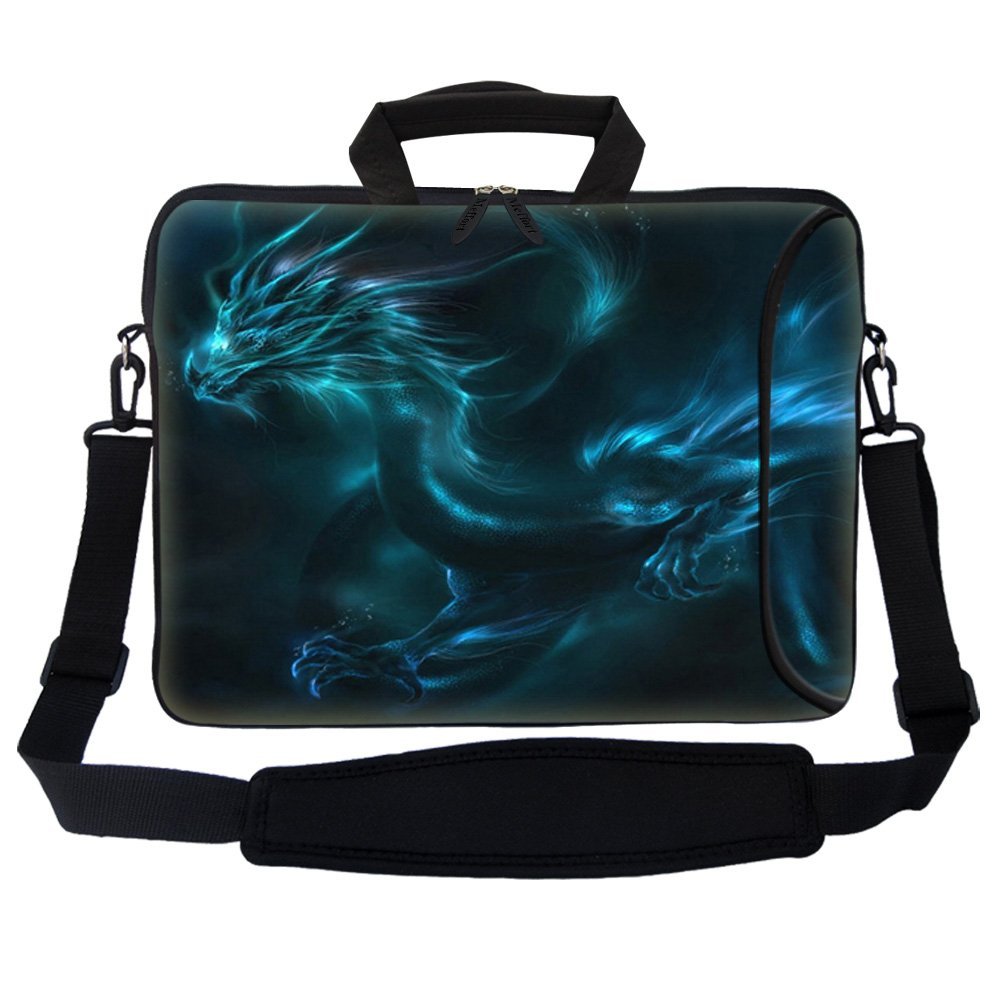 Meffort Inc Neoprene Laptop Bag with Extra Side Pocket - Compatible with Laptops, Notebooks, Tablets & eBooks - Perfect for Work, Travel & School