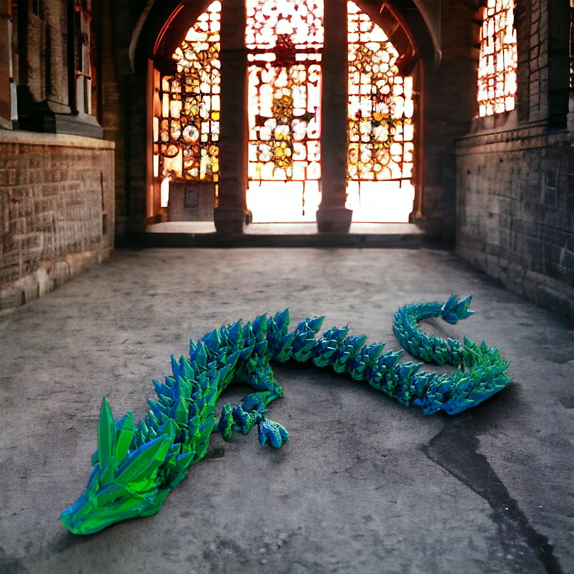 3D Printed Dragon Egg Fidget Toy with Gift Box - Stress Relief Sensory Toy for Autism & ADHD, Articulated Dragon Desk Toy for Easter Basket, Kids & Adults (Green) - Perfect for Home, Office & Classroom Use