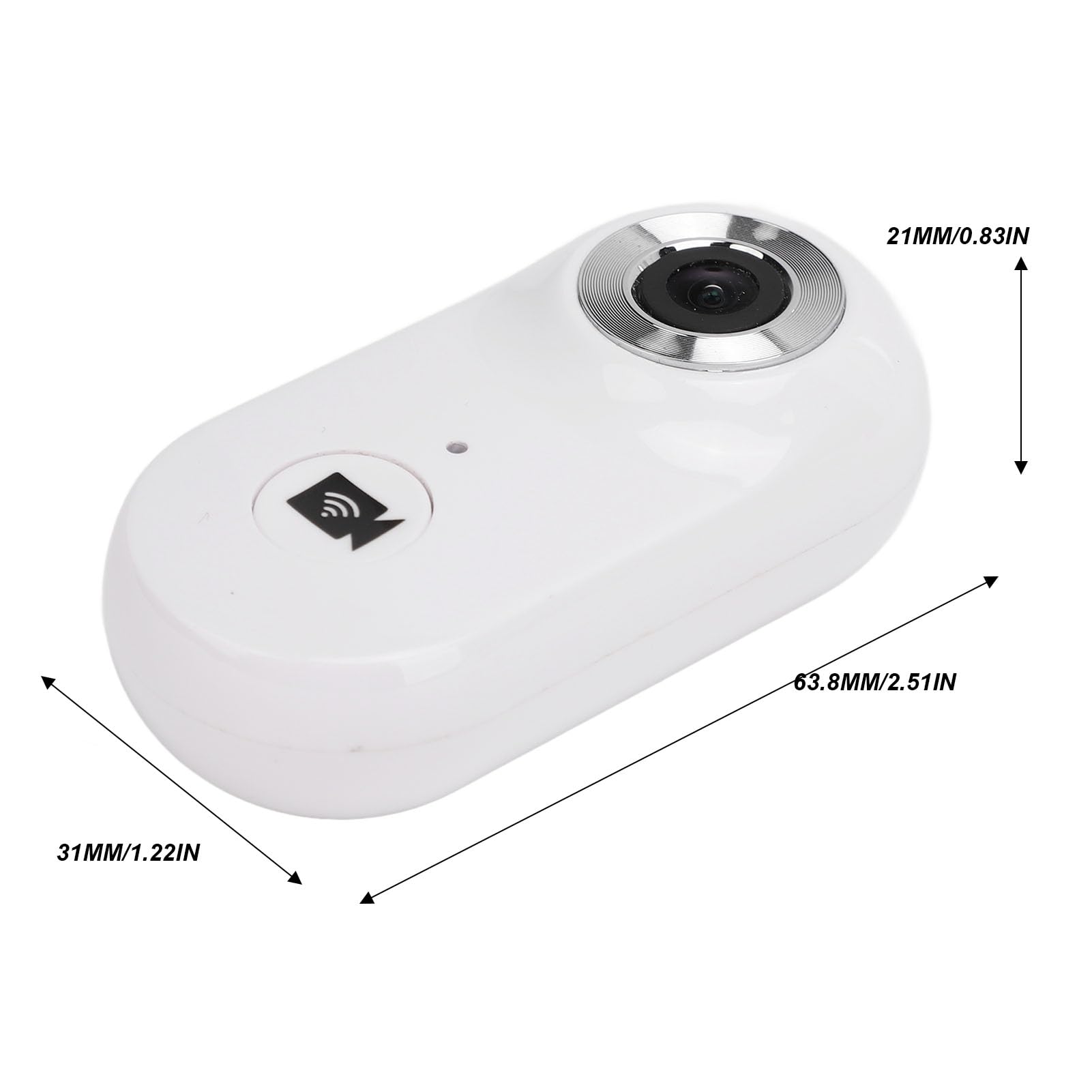 Naroote Cat Collar Camera with Playback - 350mAh Battery, 120° Wide Angle Pet Action Camera for Indoor & Outdoor Use - Perfect for Monitoring Pets at Home or Adventures (White)