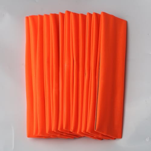 12pcs neon orange yoga sport headband