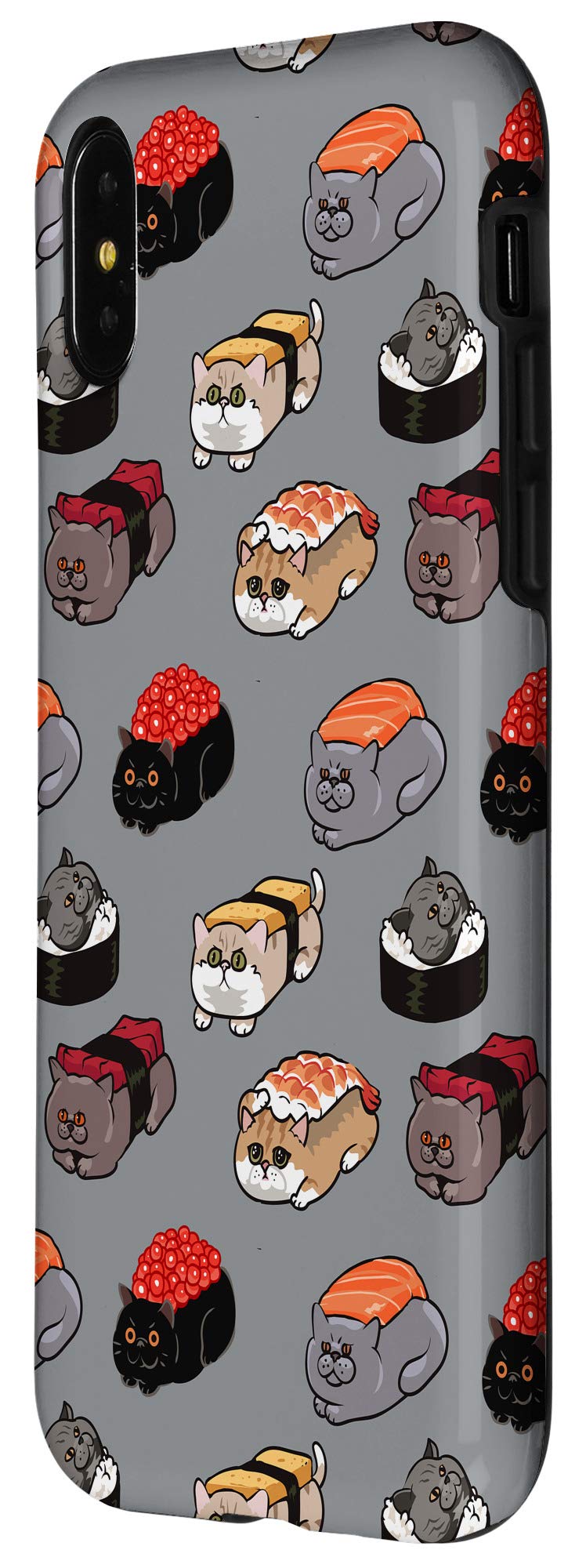 iPhone X/XS Sushi Themed British Shorthair Cat Phone Case - Cute Protective Cover for Daily Use, Travel & Gift Giving