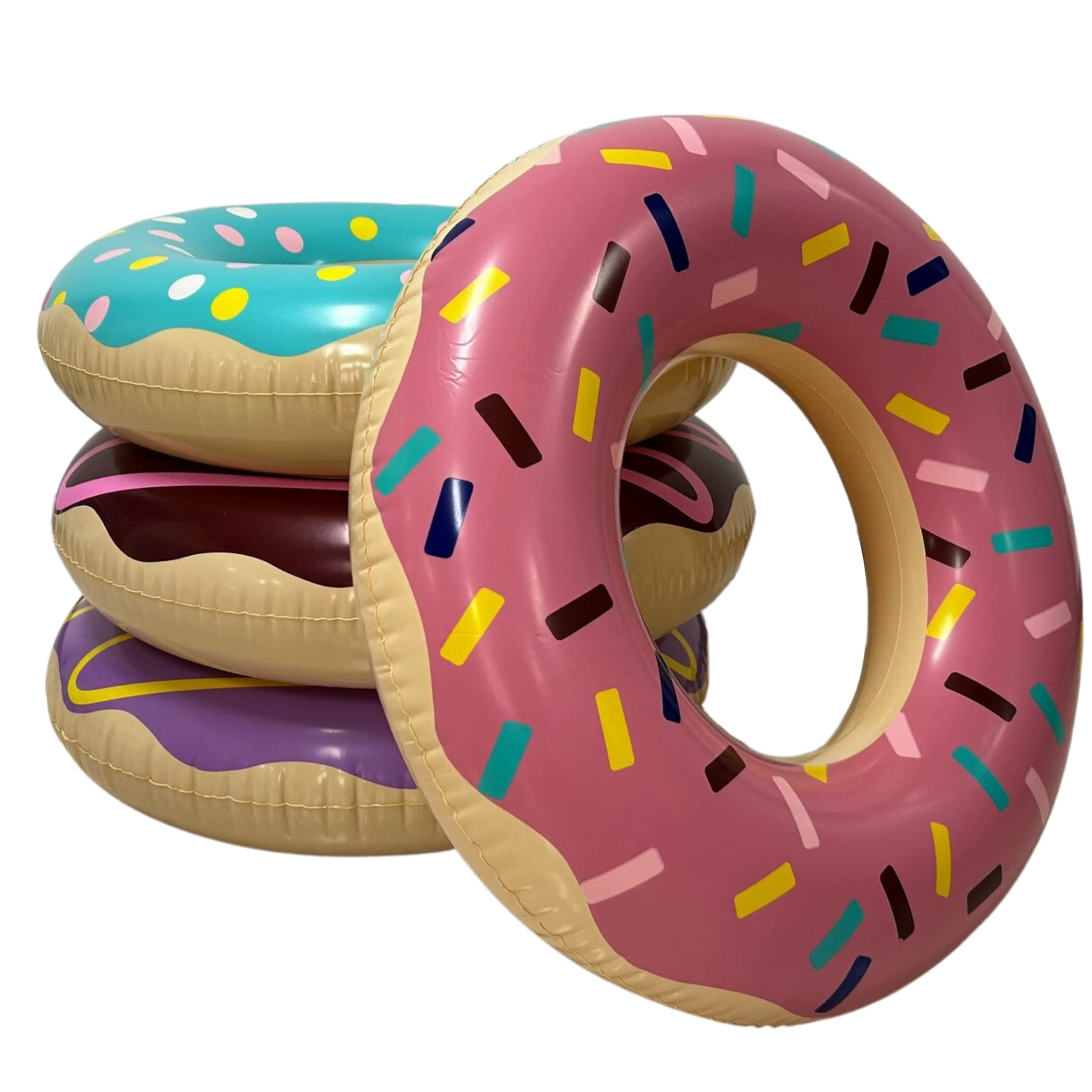 4E's Novelty Donut Pool Floats for Kids & Adults - 30