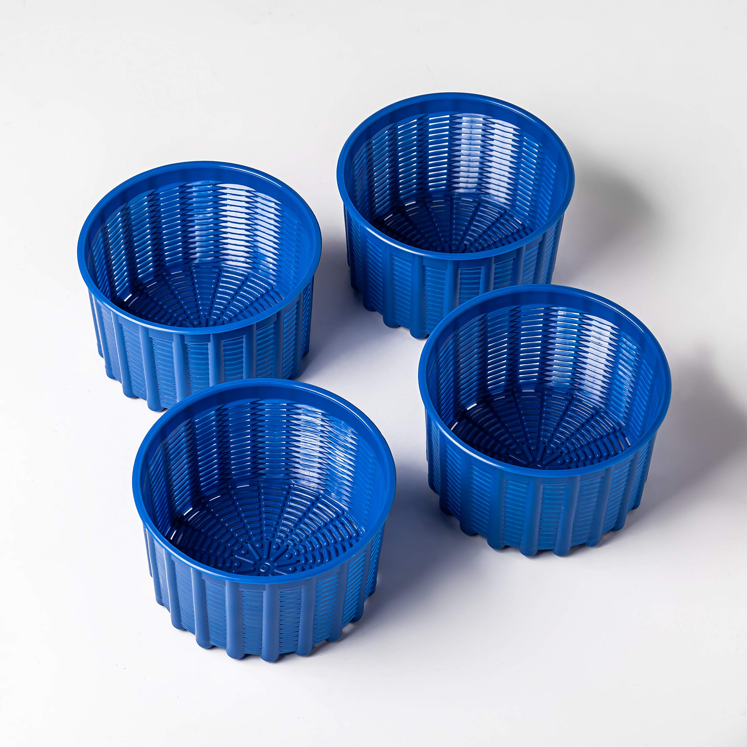 Premium Cheese Making Kit - 4-Piece 0.6L/1.33lbs Cheese Molds for Goat Cheese, Feta & Hard Cheese | Includes Cheese Press & Rennet | Perfect for Home Cheesemaking, DIY Dairy Projects & Artisan Cheese Production (Blue Original HOZPROM)