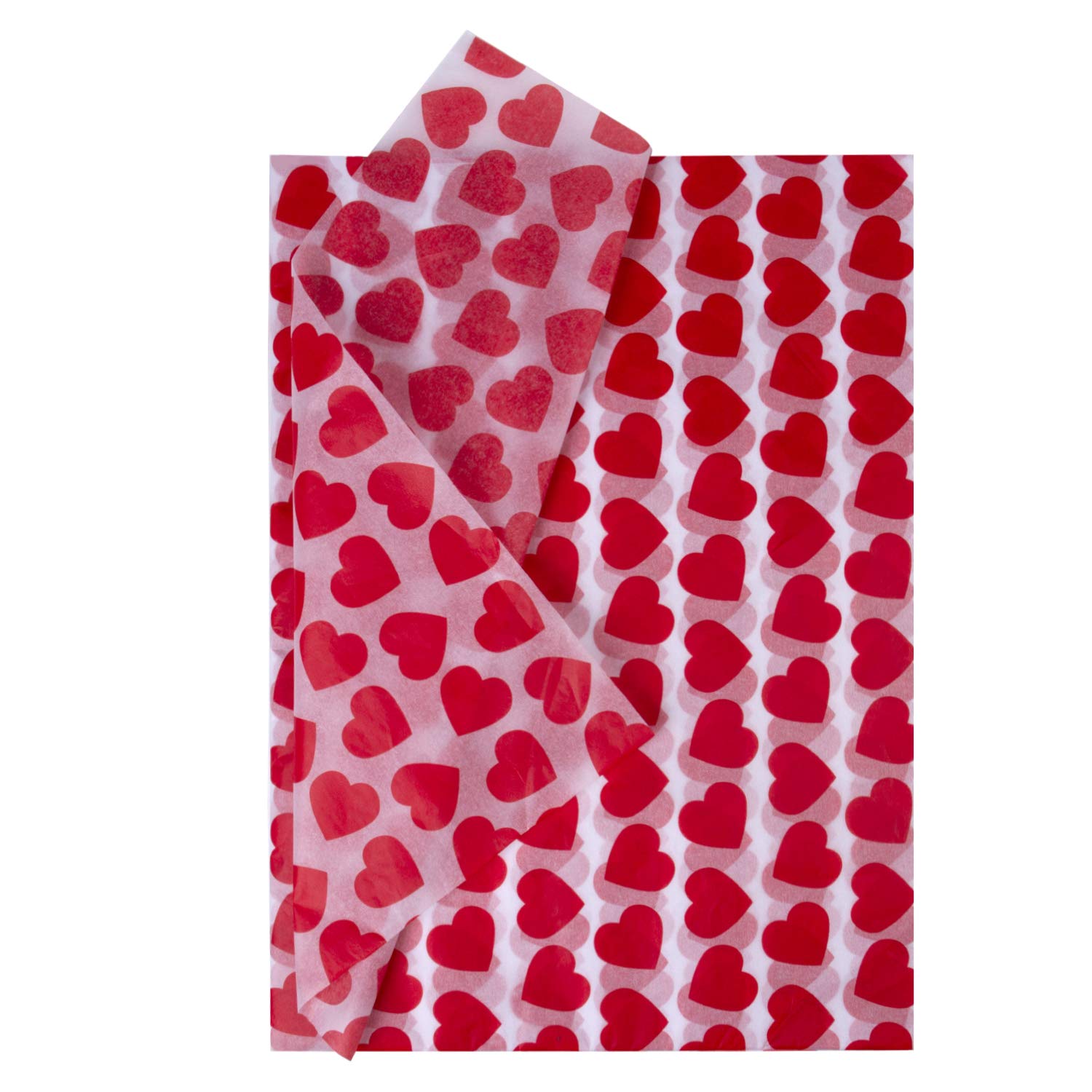 WRAPAHOLIC Premium Wrapping Tissue Paper - 24 Sheets 19.7x27.5 Inch Sweet Heart Design Bulk Gift Wrap for Packing, DIY Crafts, Birthday & Valentine's Day Presents