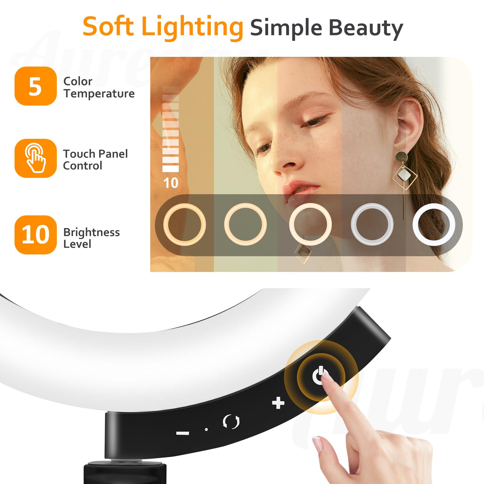 Aureday 12'' Ring Light with 62'' Tripod Stand & Magnetic Phone Holder - LED Selfie Light with Wireless Remote for Video Recording, Makeup, TikTok, YouTube, Live Streaming, Photography - Perfect for Content Creators, Vloggers, and Beauty Influencers