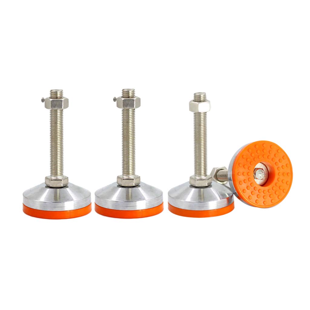 4 Pack Adjustable Furniture Leveling Feet - Threaded Support Bolts with Base Cups for Tables, Chairs & Sofas - Perfect for Uneven Floors & Home Office Setup
